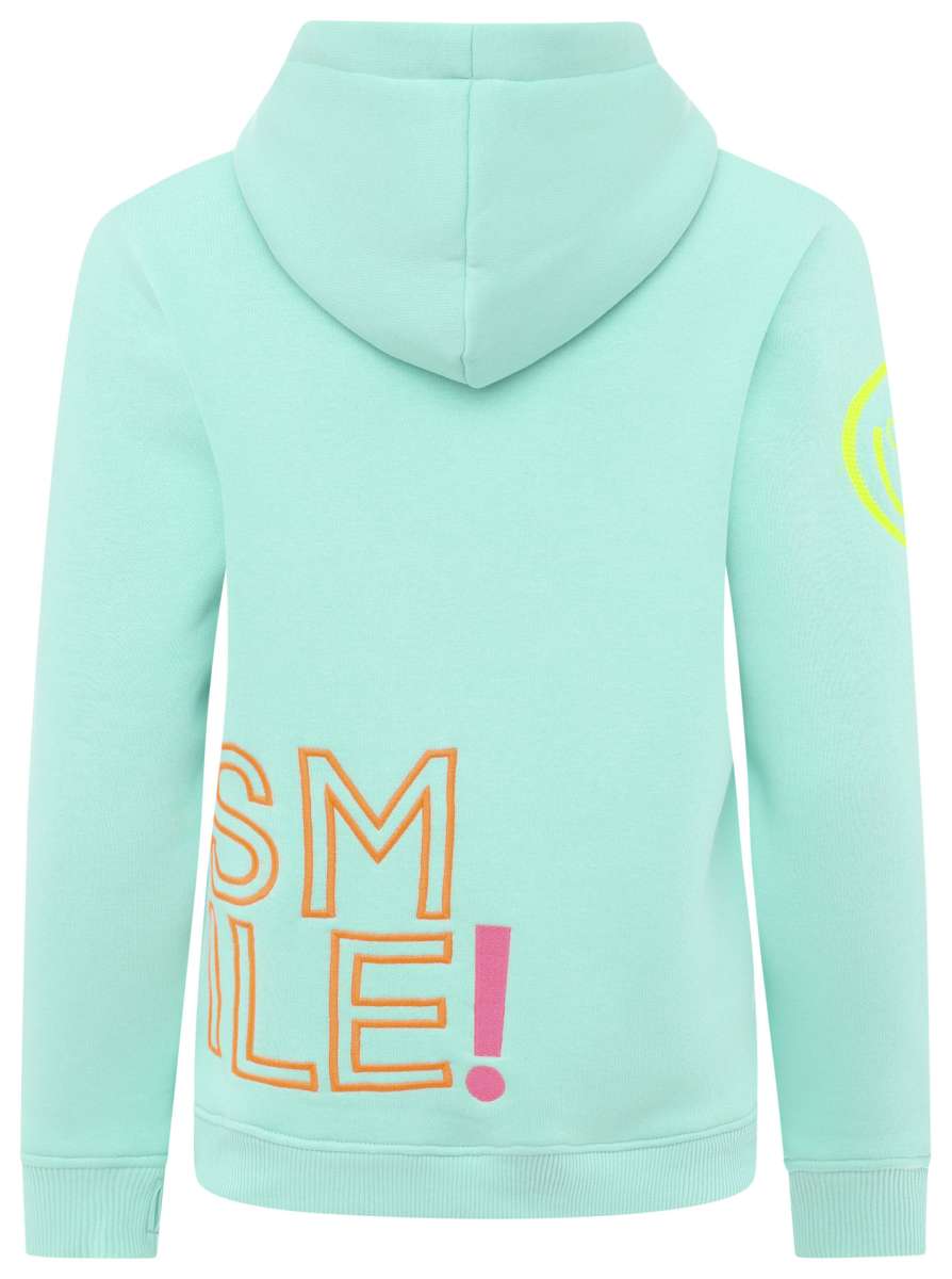 Zwillingsherz - Hoodie "Alissa Smile" - Türkis/Pink