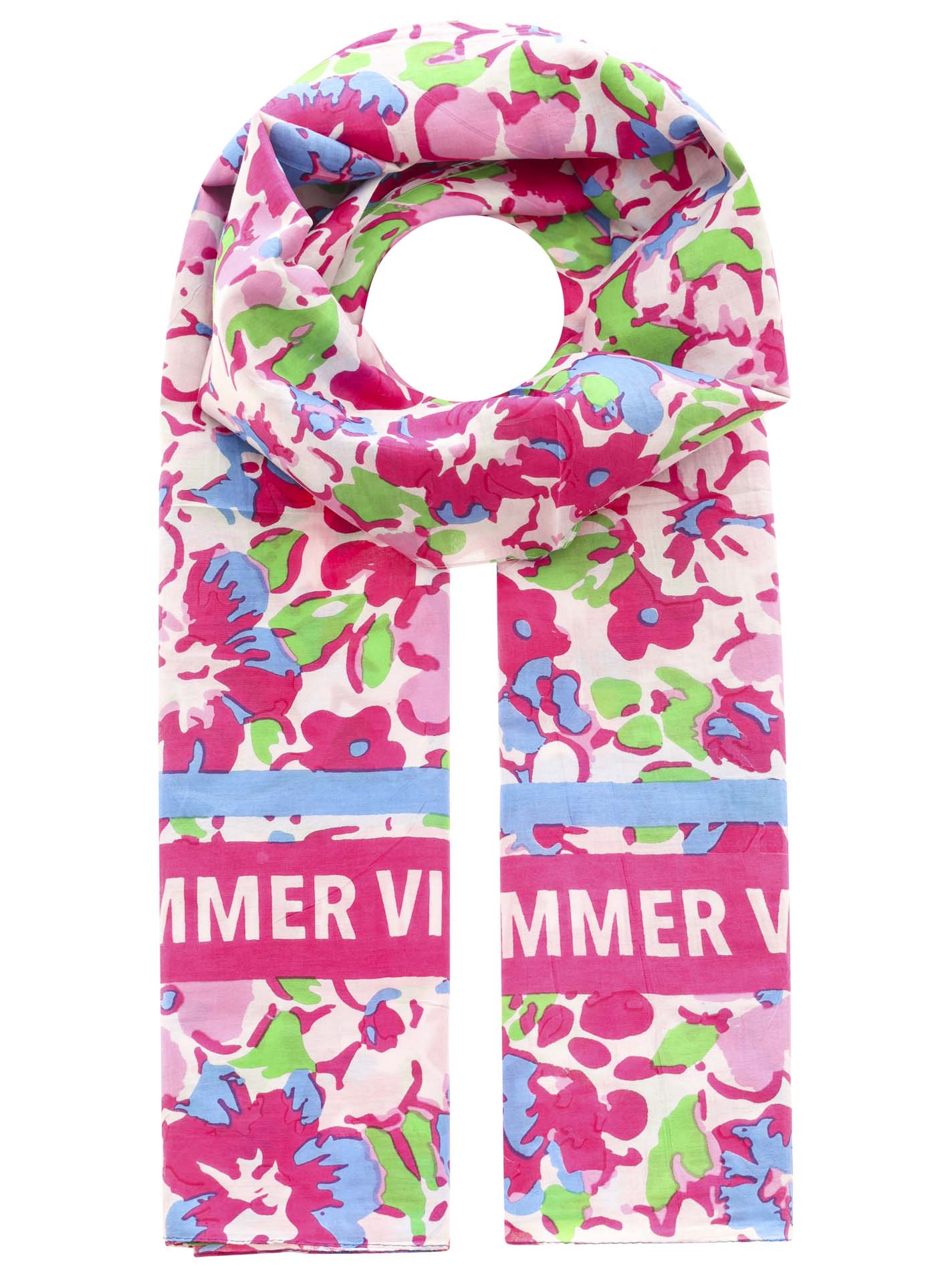 Zwillingsherz - Schal mit Muster - Baumwolle mit Seide - Summer Vibes