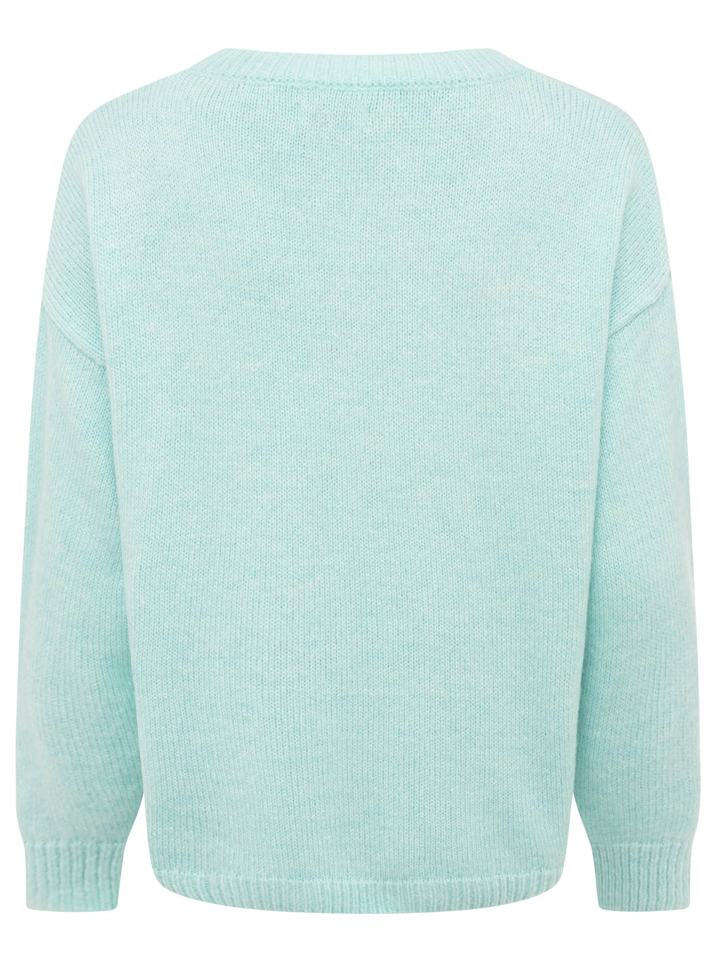 Zwillingsherz - Strickpullover Oversize Rundhals - Mint