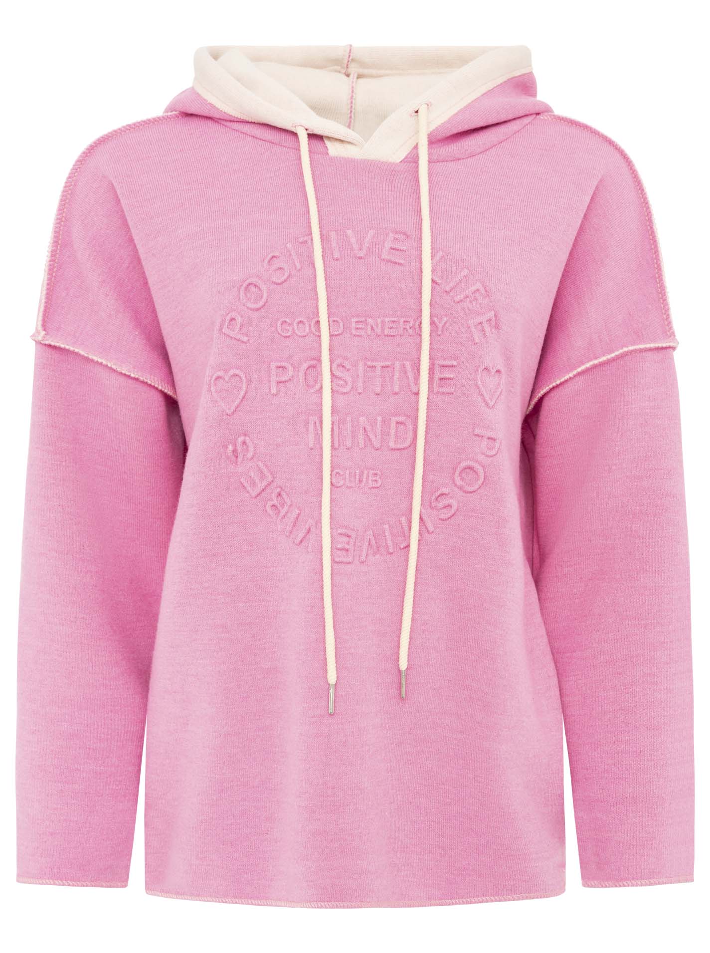 Zwillingsherz - Made in Italy Hoodie "Positive Mind" - Rosa
