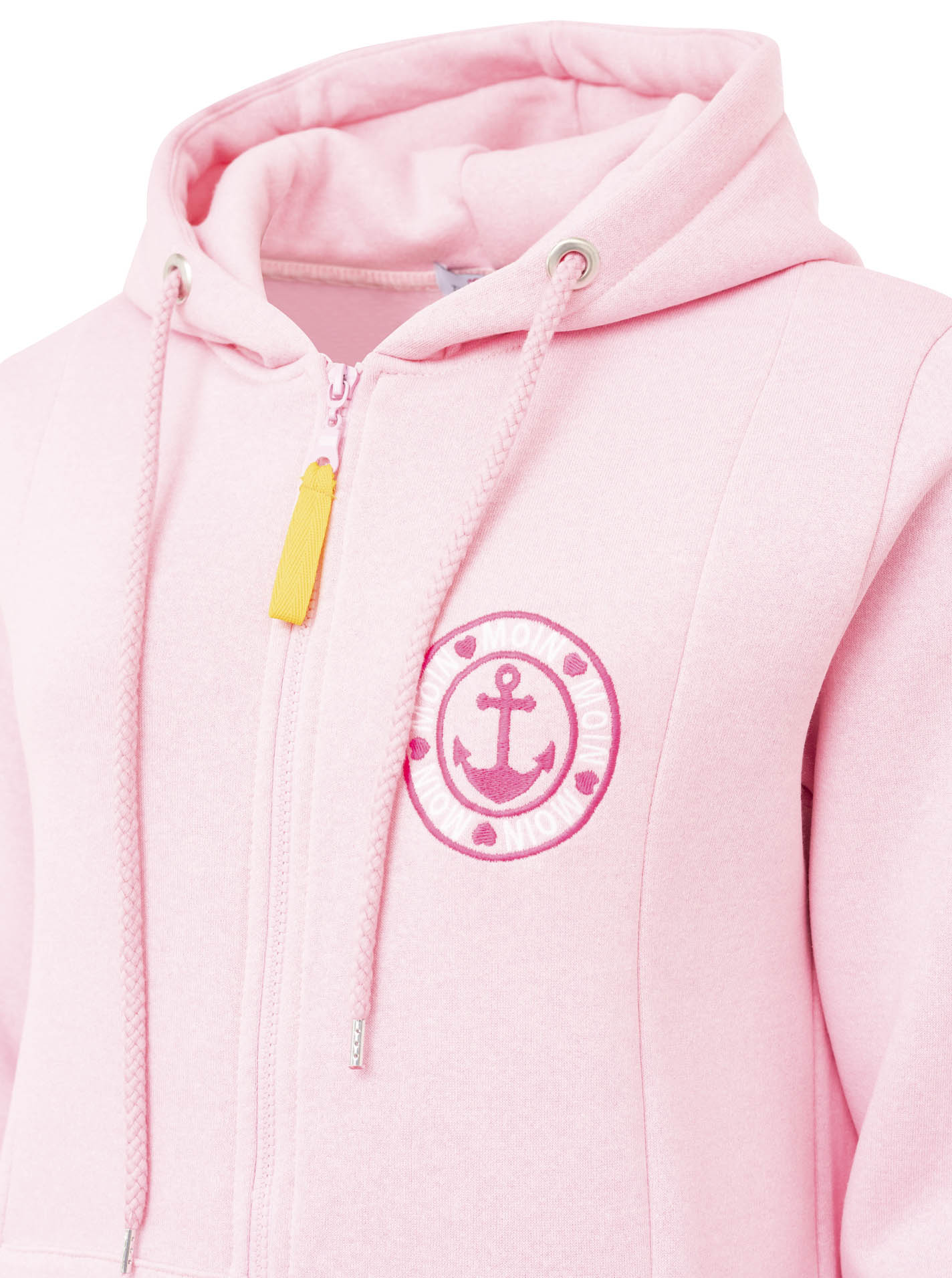 Zwillingsherz - Hoodiemantel "Strandgück Meer" - Rosa-Pink