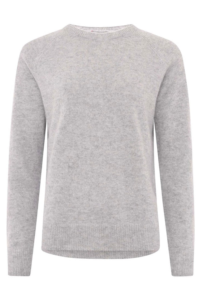 Zwillingsherz Kaschmir / Cashmere Pullover - Hellgrau