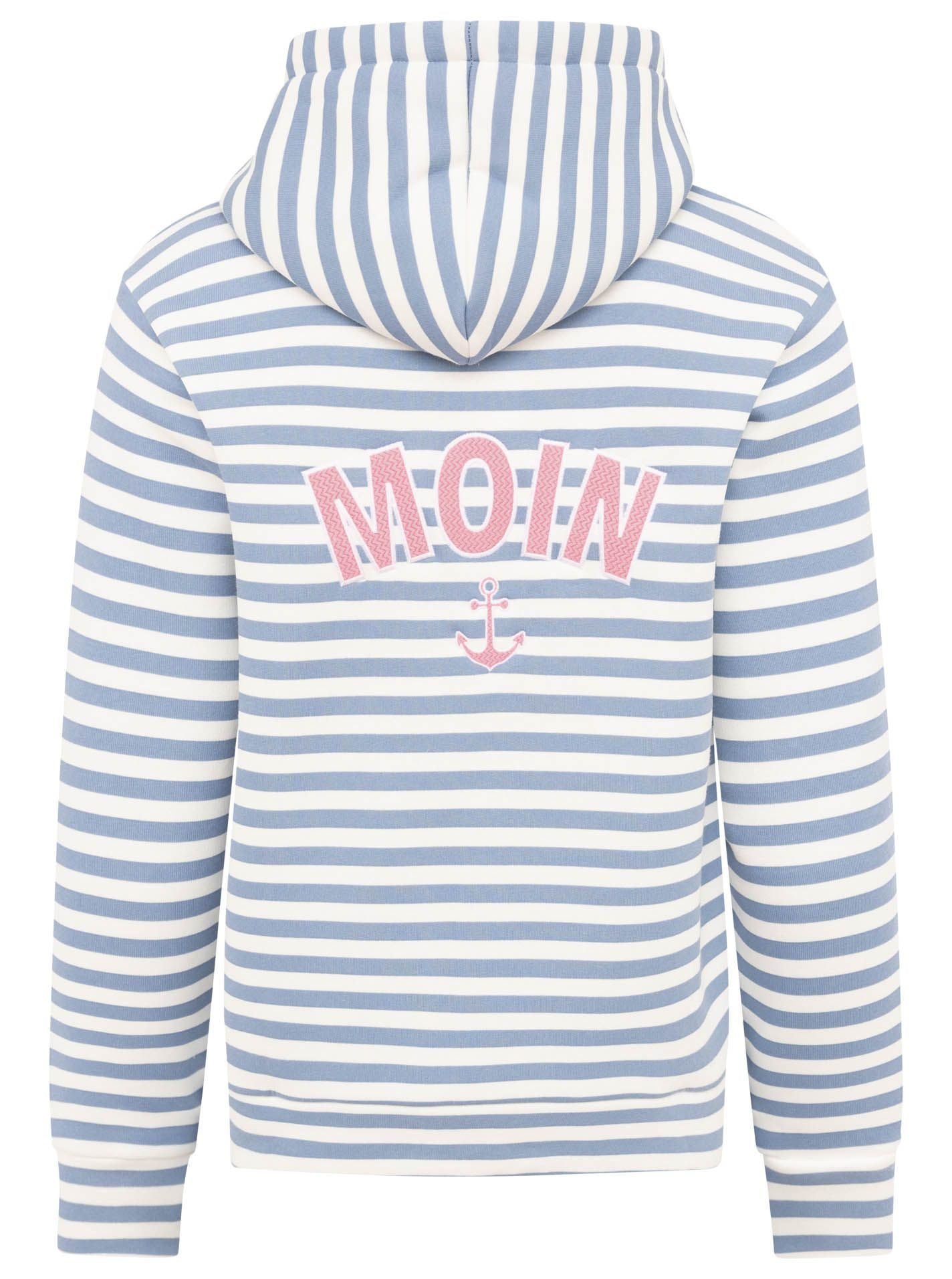 Zwillingsherz - Hoodiejacke Moin Streifen - Blau