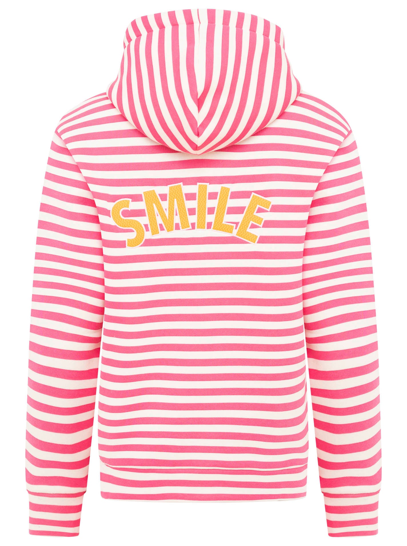 Zwillingsherz - Hoodiejacke "Streifen Smile" - Pink/Creme