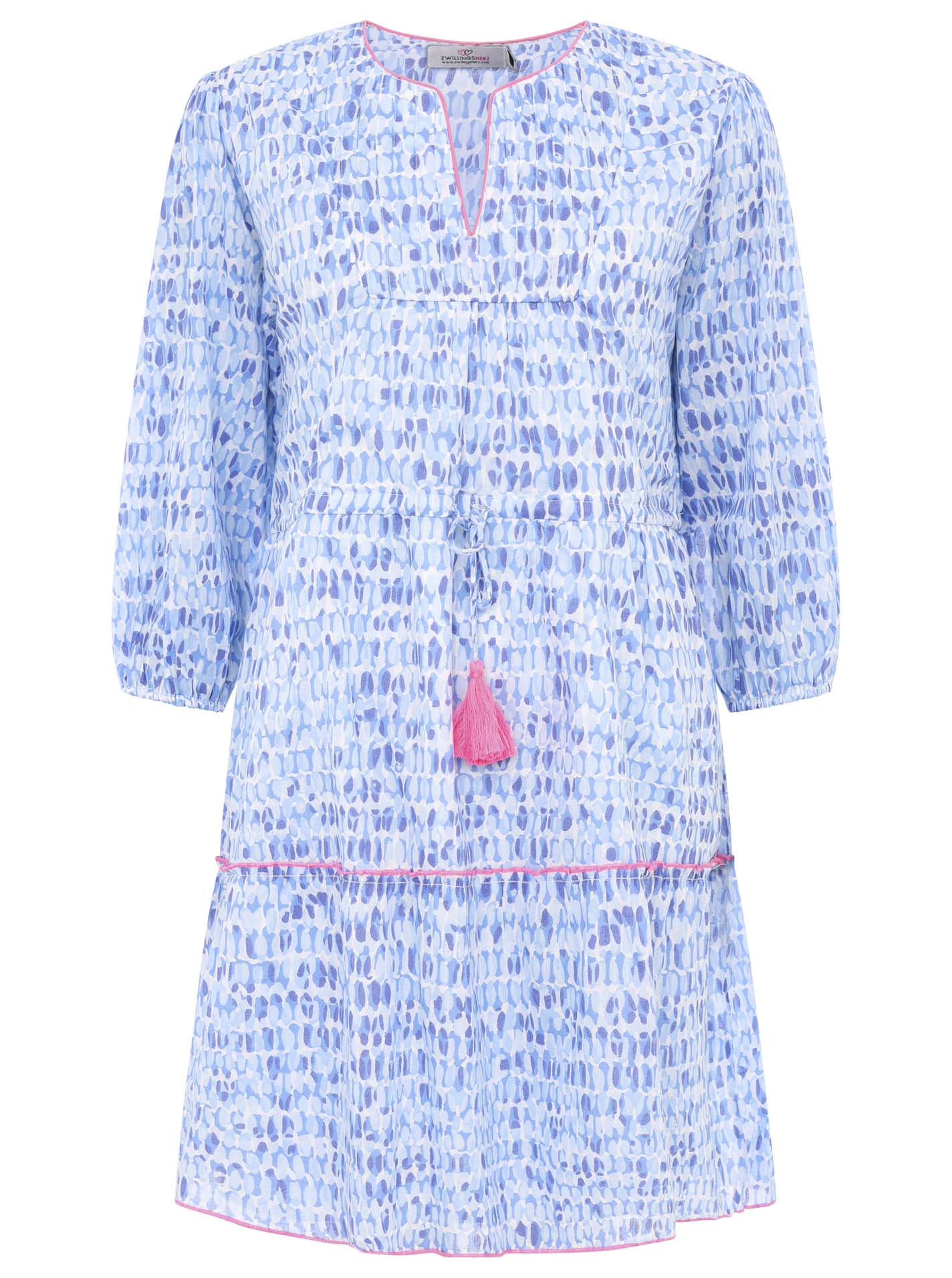 Zwillingsherz - Kleid/Tunika Aquarell Print - Blau