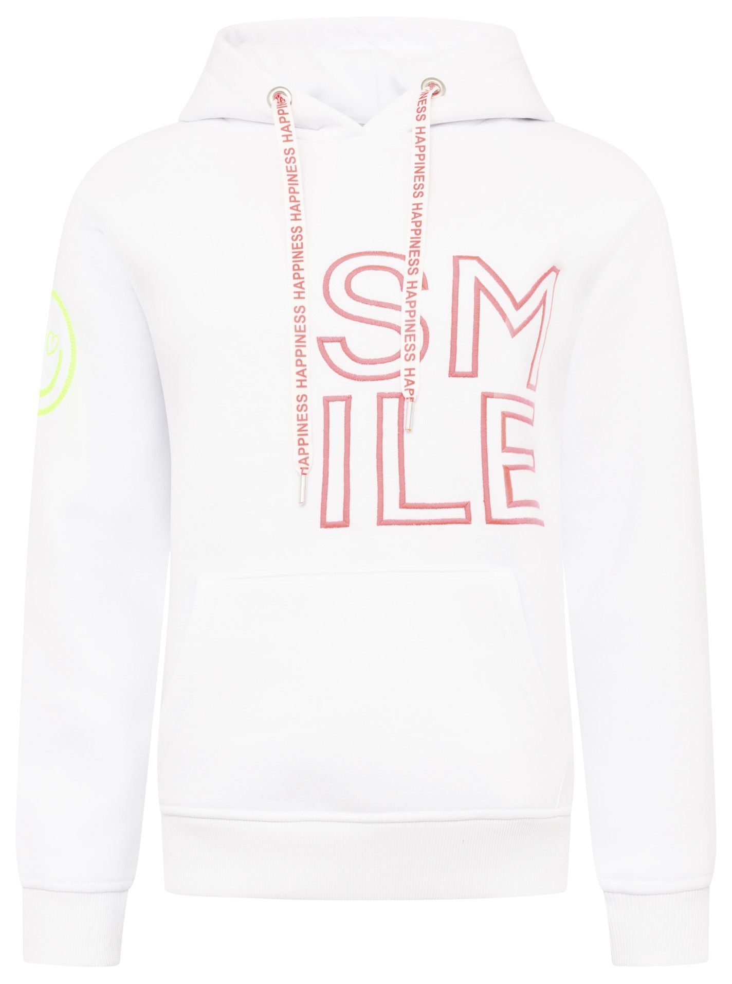 Zwillingsherz - Hoodie "Alissa Smile" - Weiß/Pink
