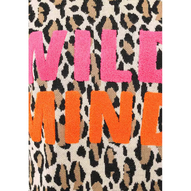 Zwillingsherz - Sweatshirt/Pullover Leo "Wild Mind" - Pink/Orange