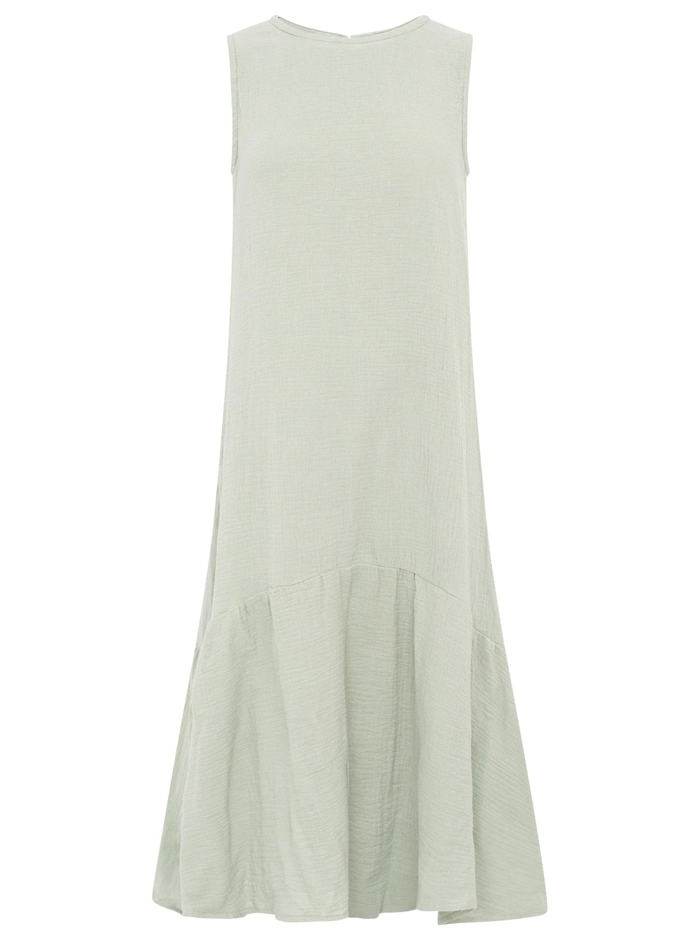 Zwillingsherz - Musselin Kleid Boho - Salbei