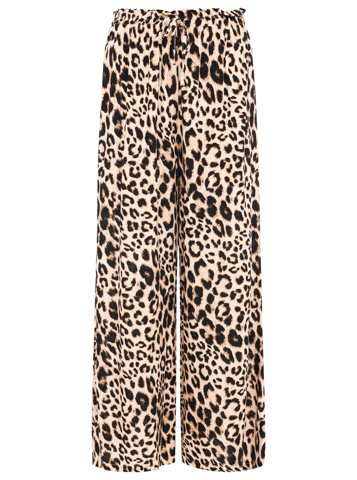 Zwillingsherz Satin Leo Hose - Beige/Schwarz