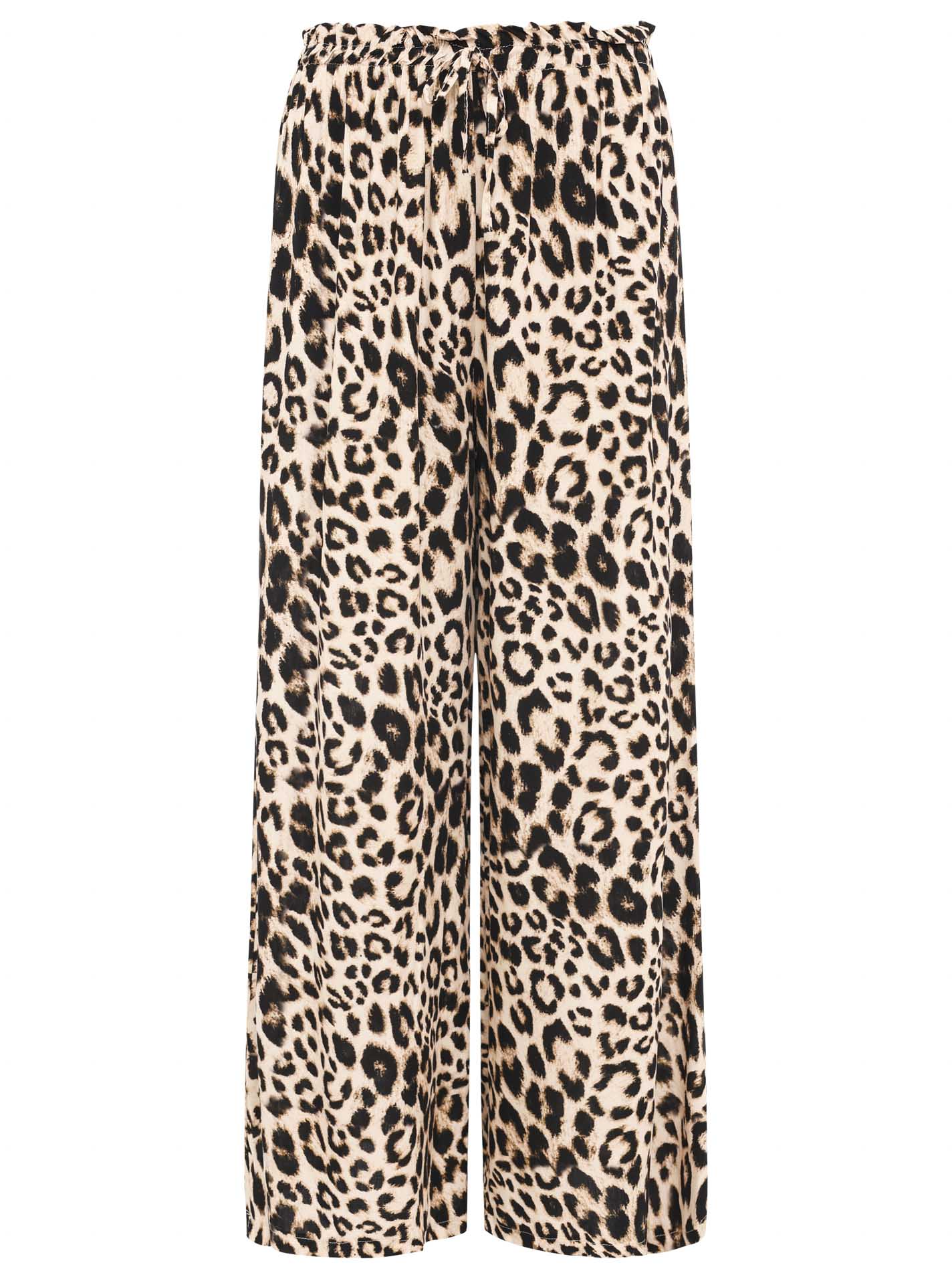 Satin Leo Hose - Beige/Schwarz