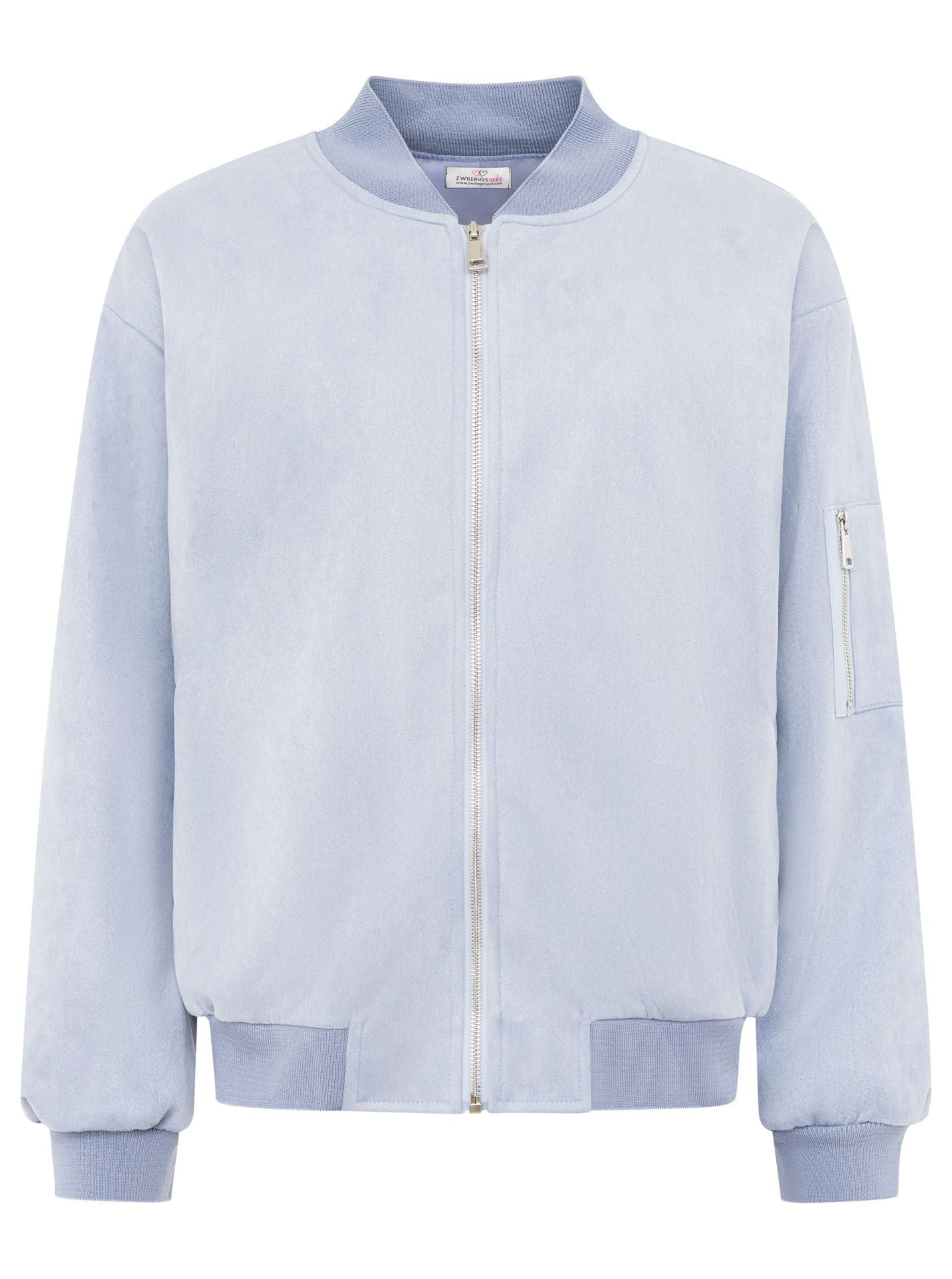 Zwillingsherz - Velours Blouson - Hellblau