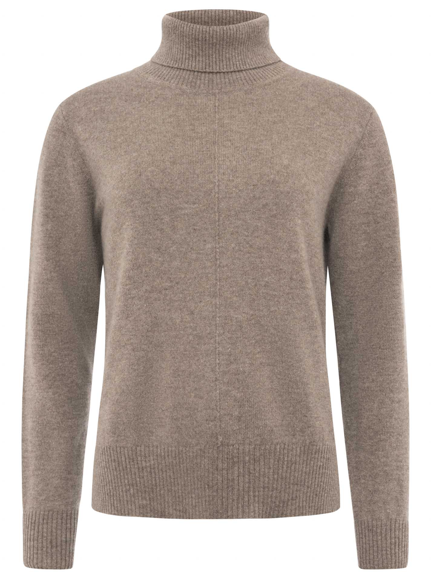 Zwillingsherz Kaschmir / Cashmere Rollkragen Pullover - Taupe