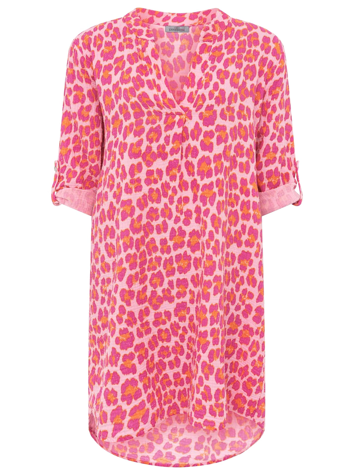 Zwillingsherz - Musselin Tunika/Kleid Leo - Pink/Orange