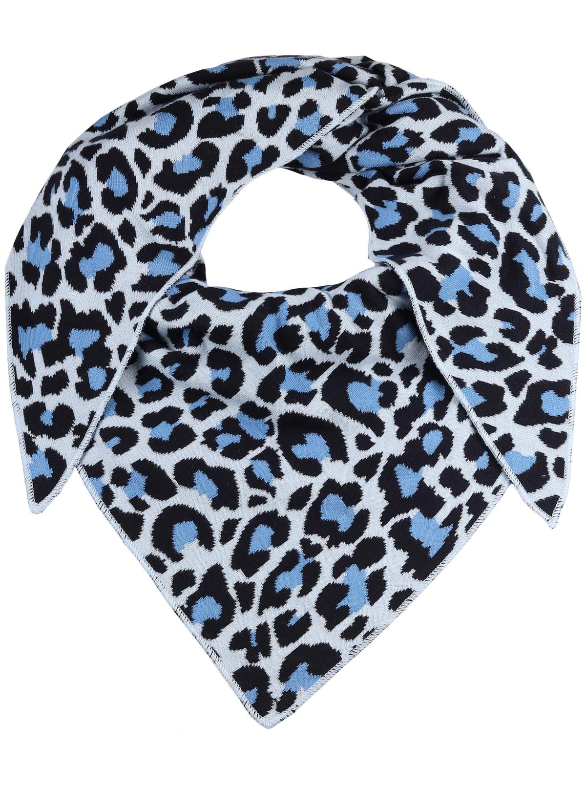 Zwillingsherz Schal - Dreieckstuch "Leo" Baumwolle - Blau