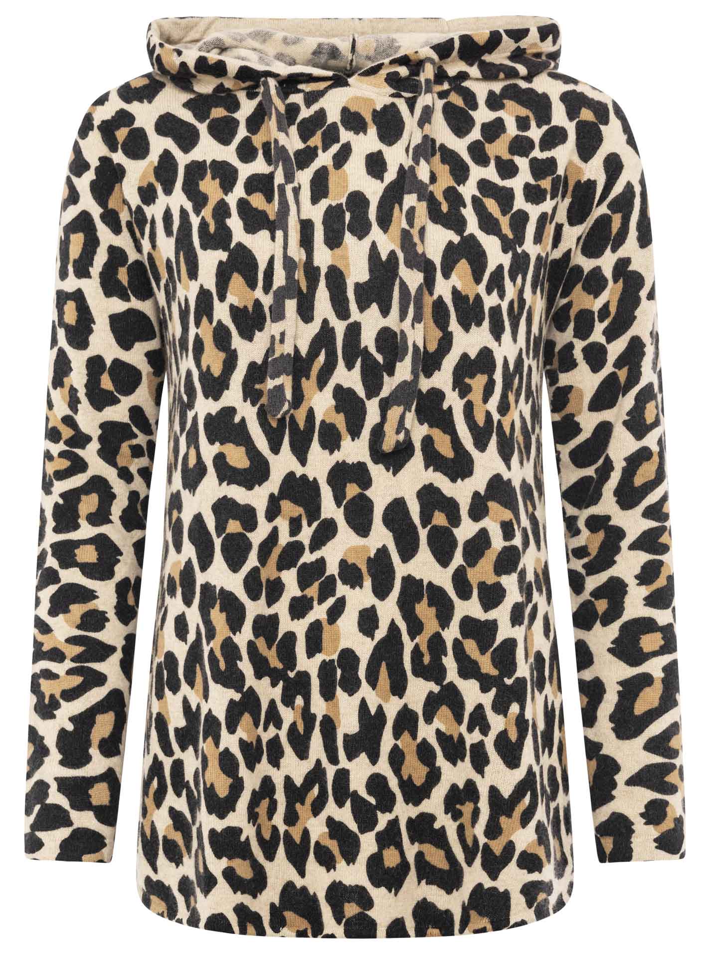 Zwillingsherz 100% Kaschmir / Cashmere Leo Hoodie - Beige