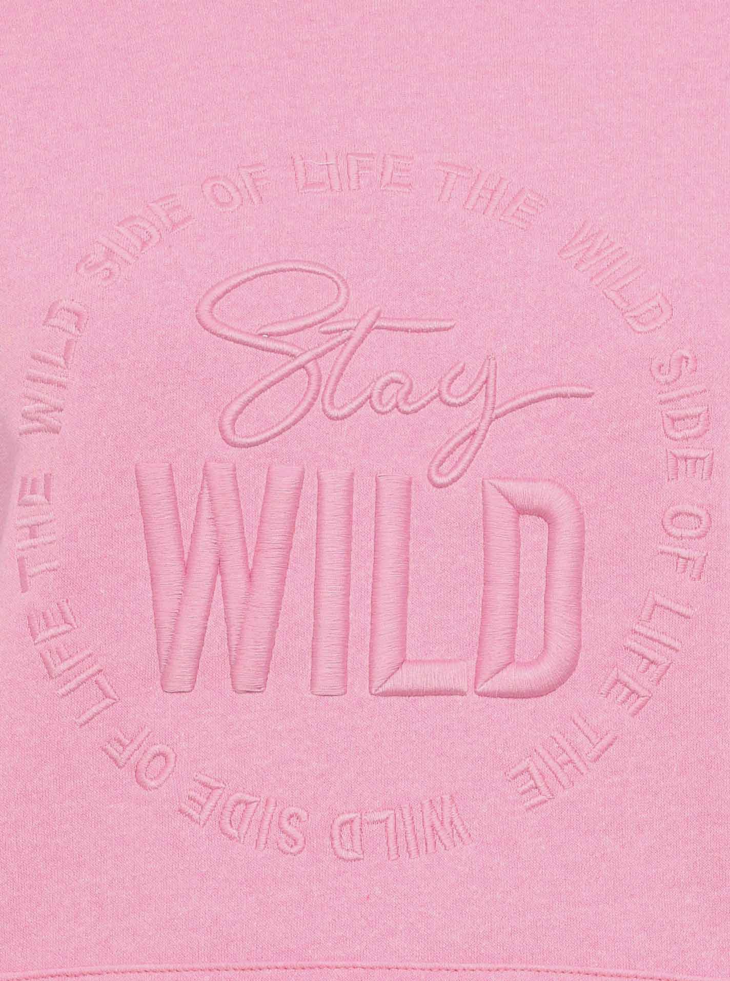 Zwillingsherz - Hoodie/Sweatshirt "Nelina Stay Wild Leo" - Pink