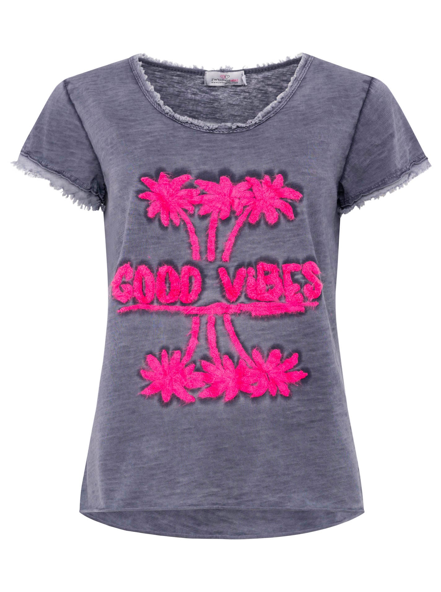 Zwillingsherz - T-Shirt "Good Vibes" - Dunkelblau