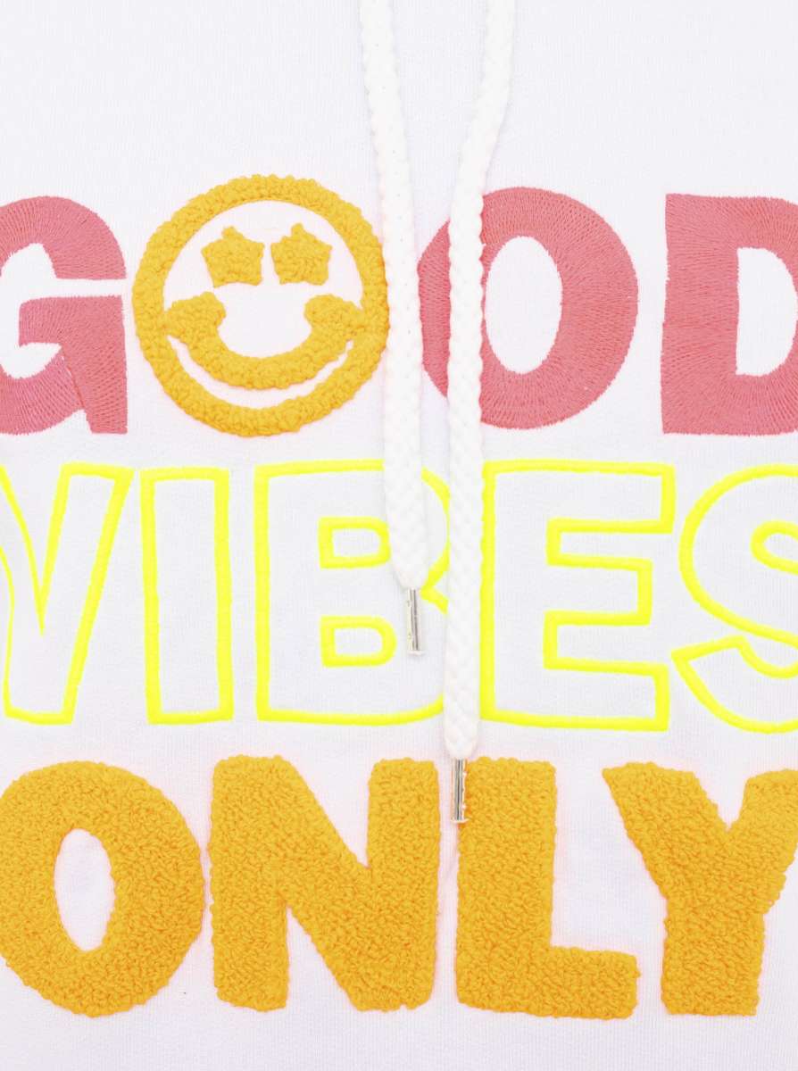 Zwillingsherz - Hoodie "Good Vibes Only" - Weiß