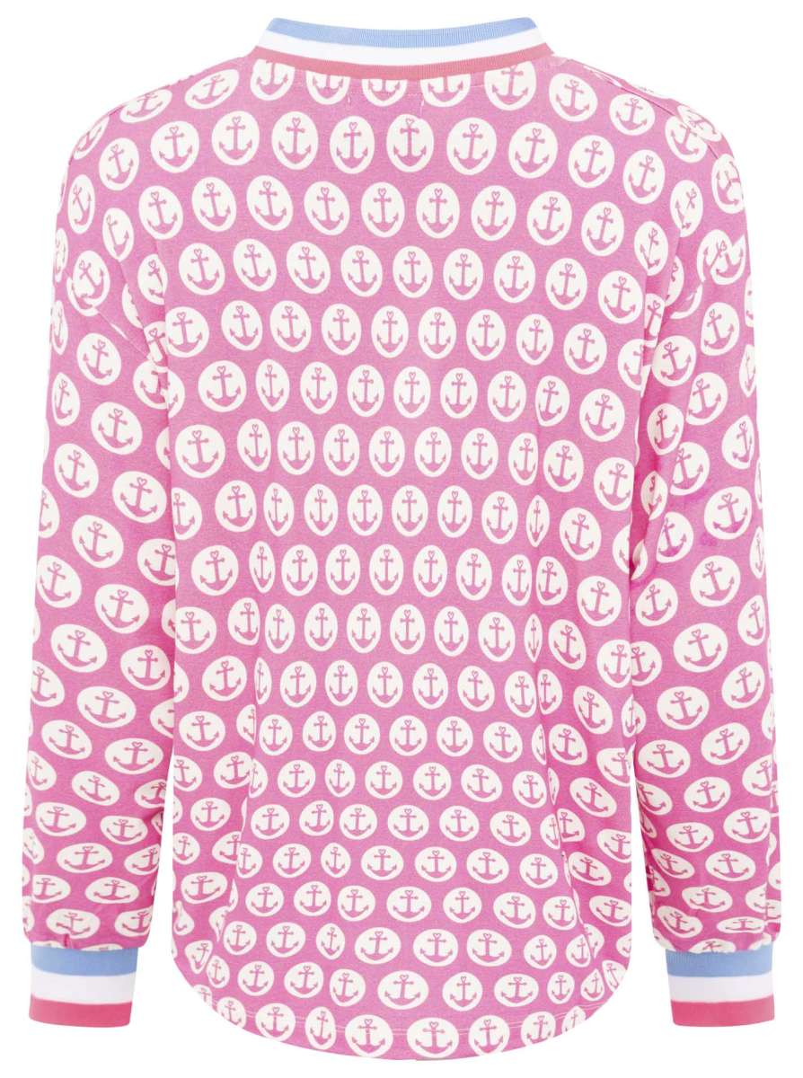 Zwillingsherz - Blusenshirt Anker - Pink/Blau