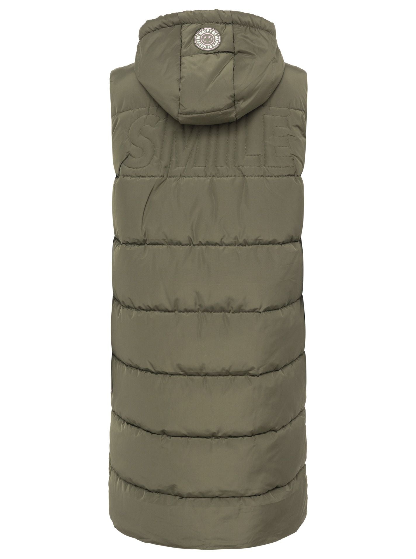 Zwillingsherz Steppweste mit Kapuze (Neu) - Khaki/Pink