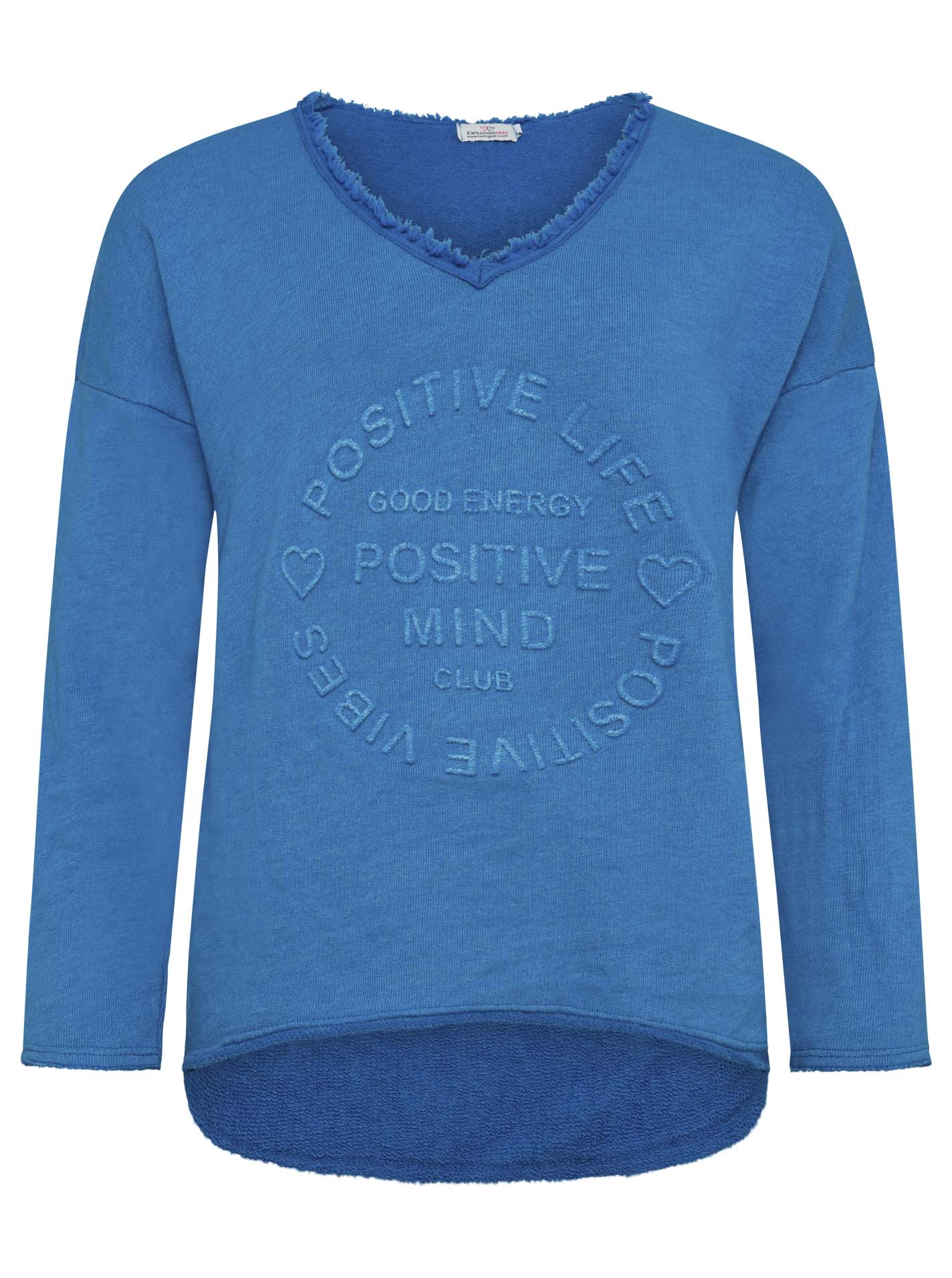 Zwillingsherz - Sweatshirt "Positive Mind" - Jeansblau