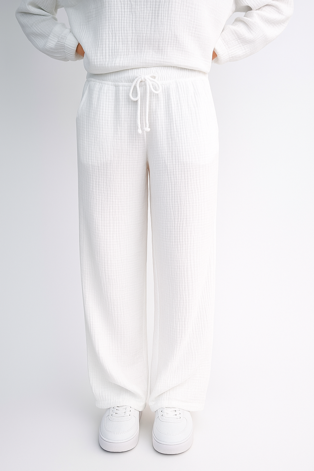 Musselin Hose - Weiß