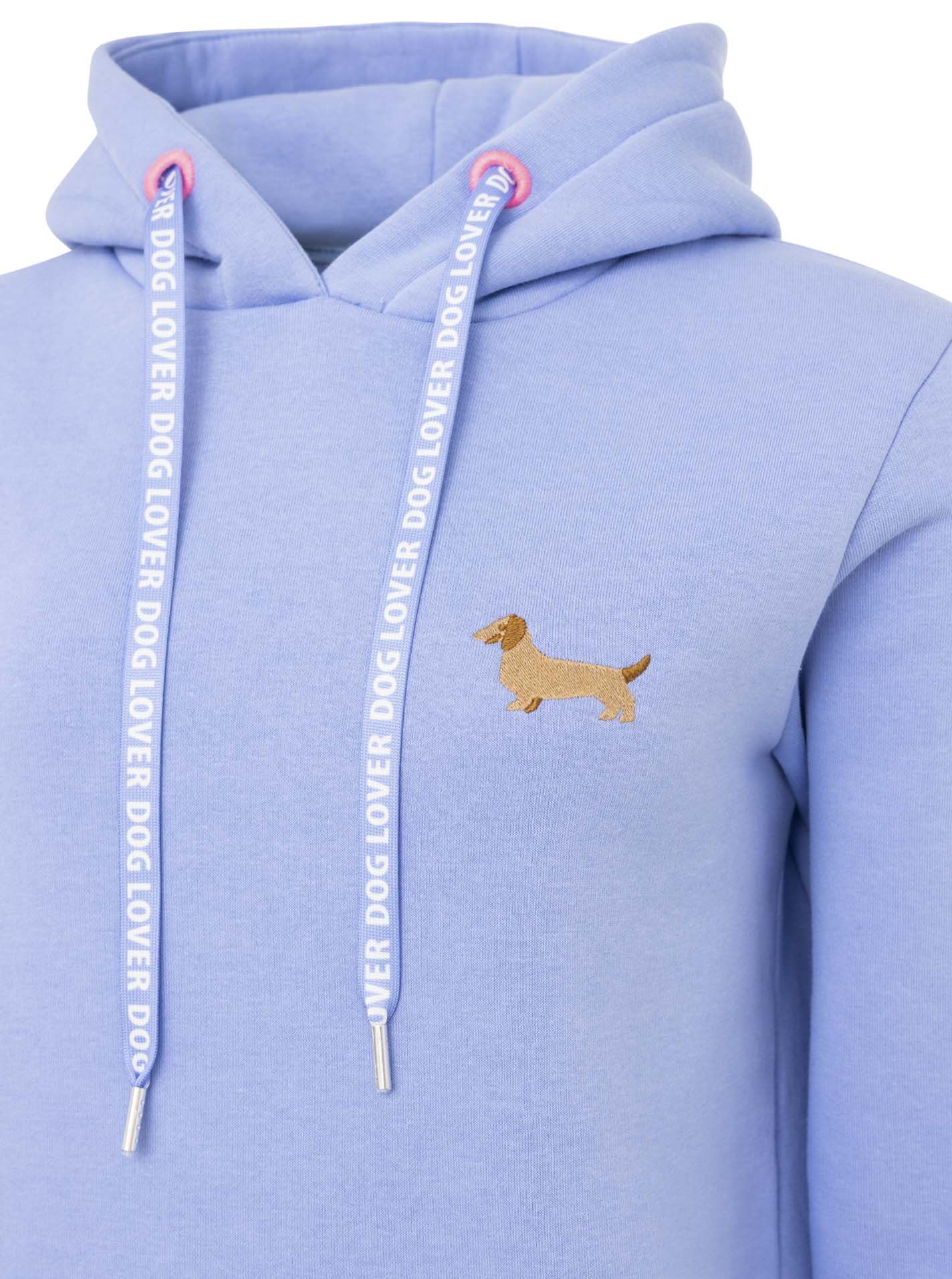 Zwillingsherz - Hoodie Neu "Dog Lover" - Blau