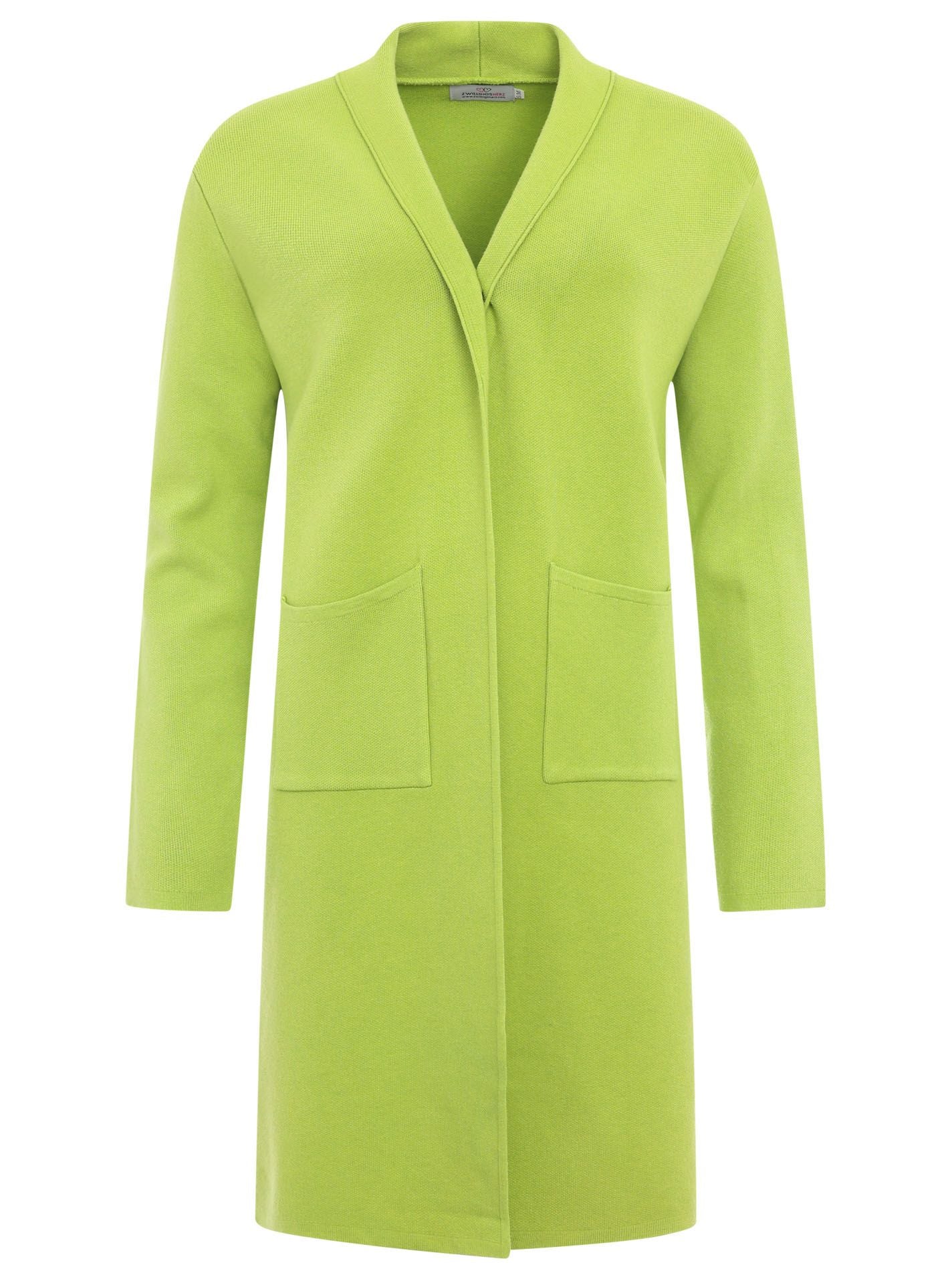Zwillingsherz Strickjacke Schalkragen Jessy - Lime