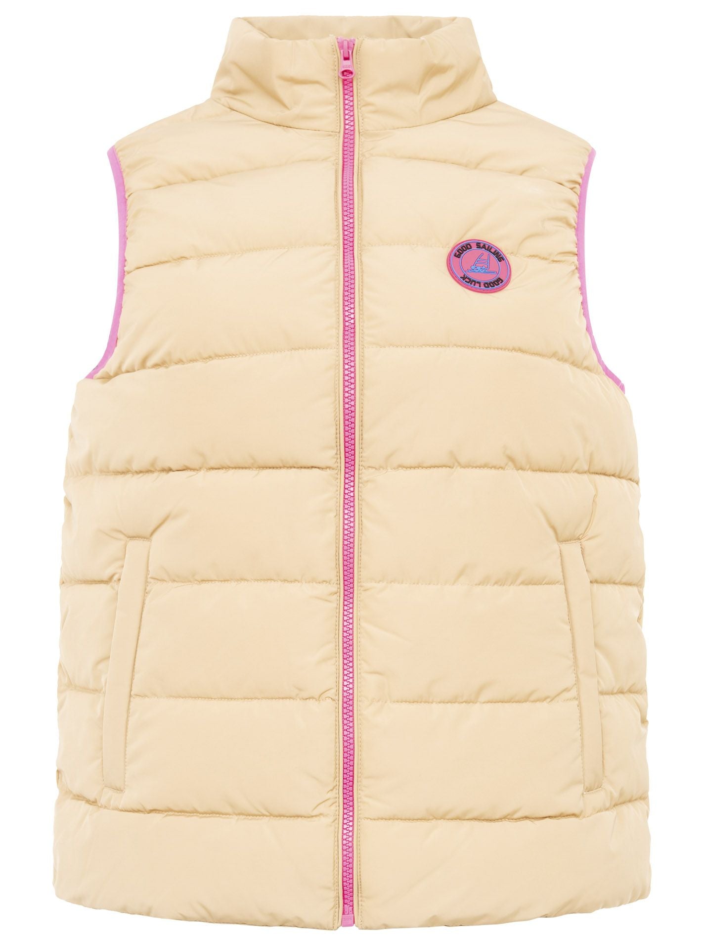 Steppweste Kurz (Neu) - Beige/Pink