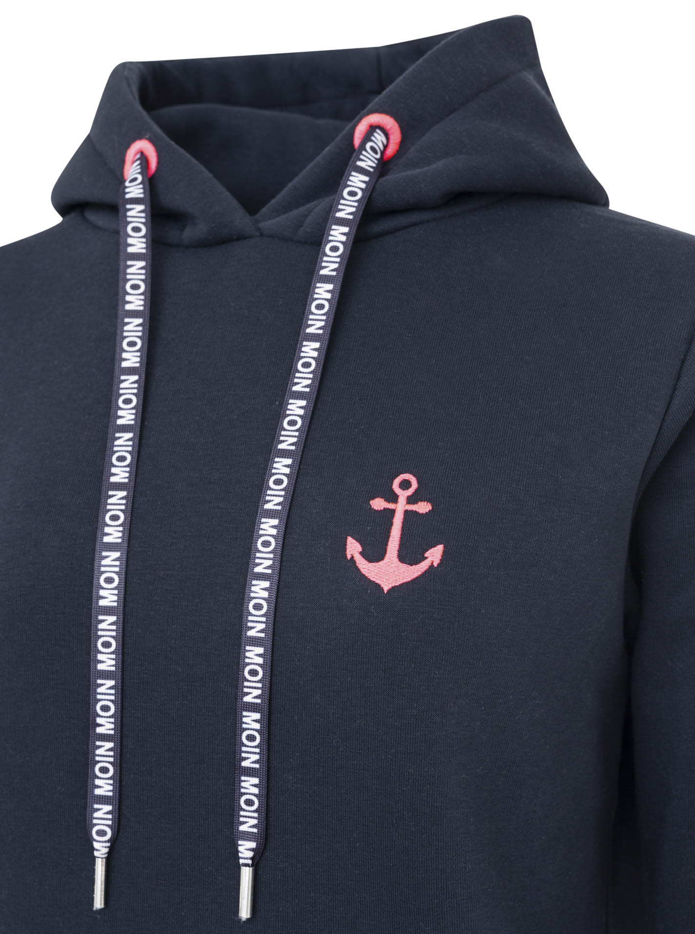 Zwillingsherz - Hoodie mit handgestrickten Anker - Dunkelblau/Marine (Neu)