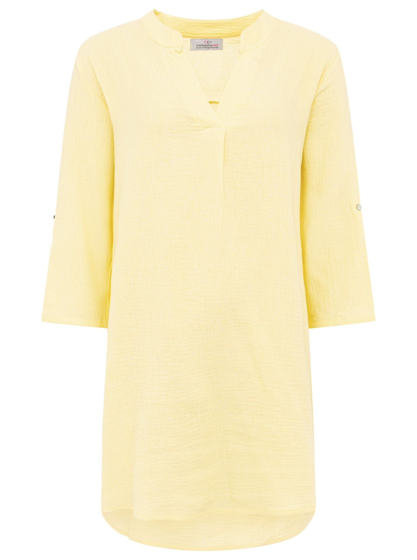 Zwillingsherz - Musselin Tunika/Kleid - Gelb