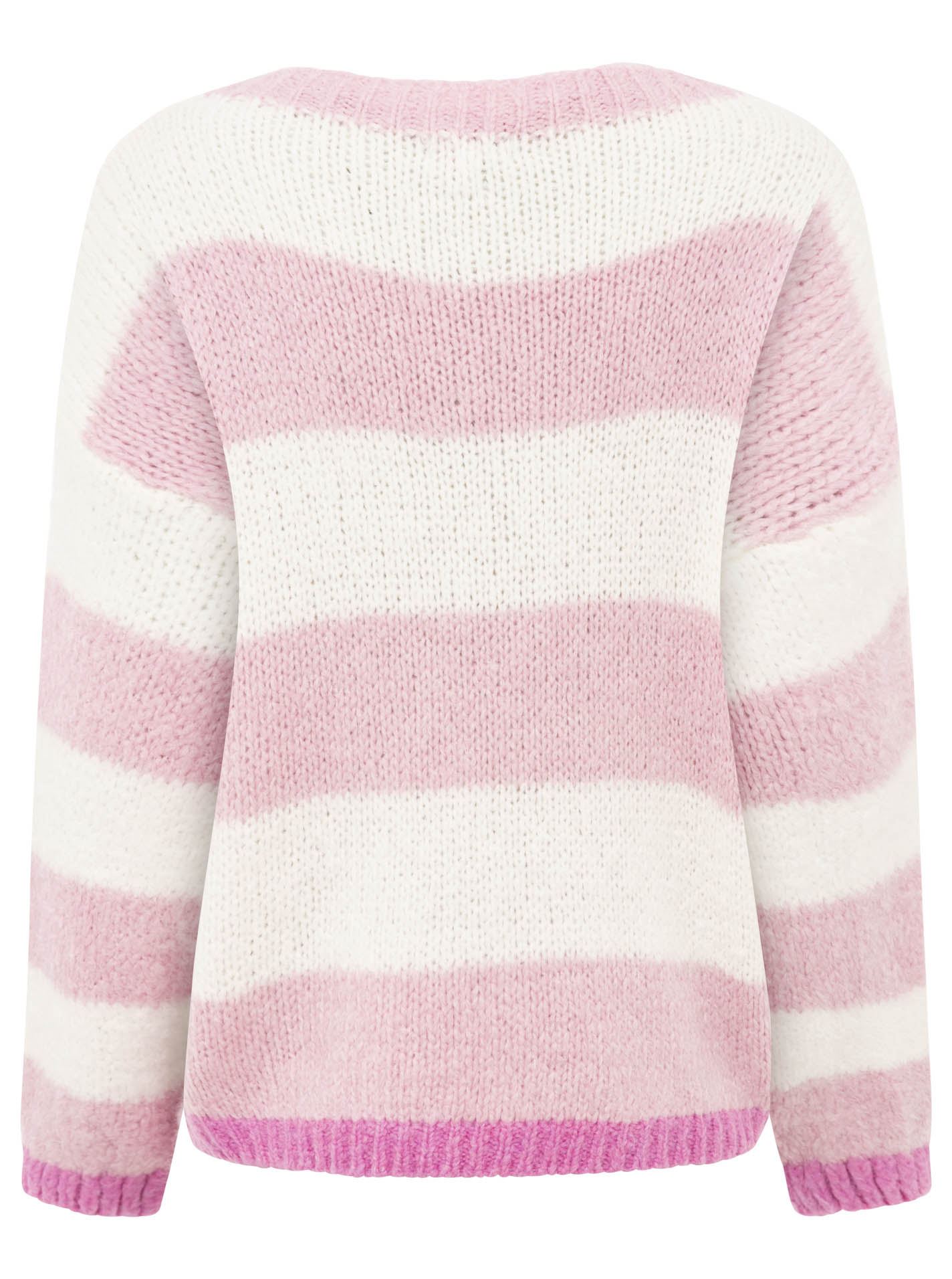 Zwillingsherz Pullover mit Streifen Smile - Pink/Creme