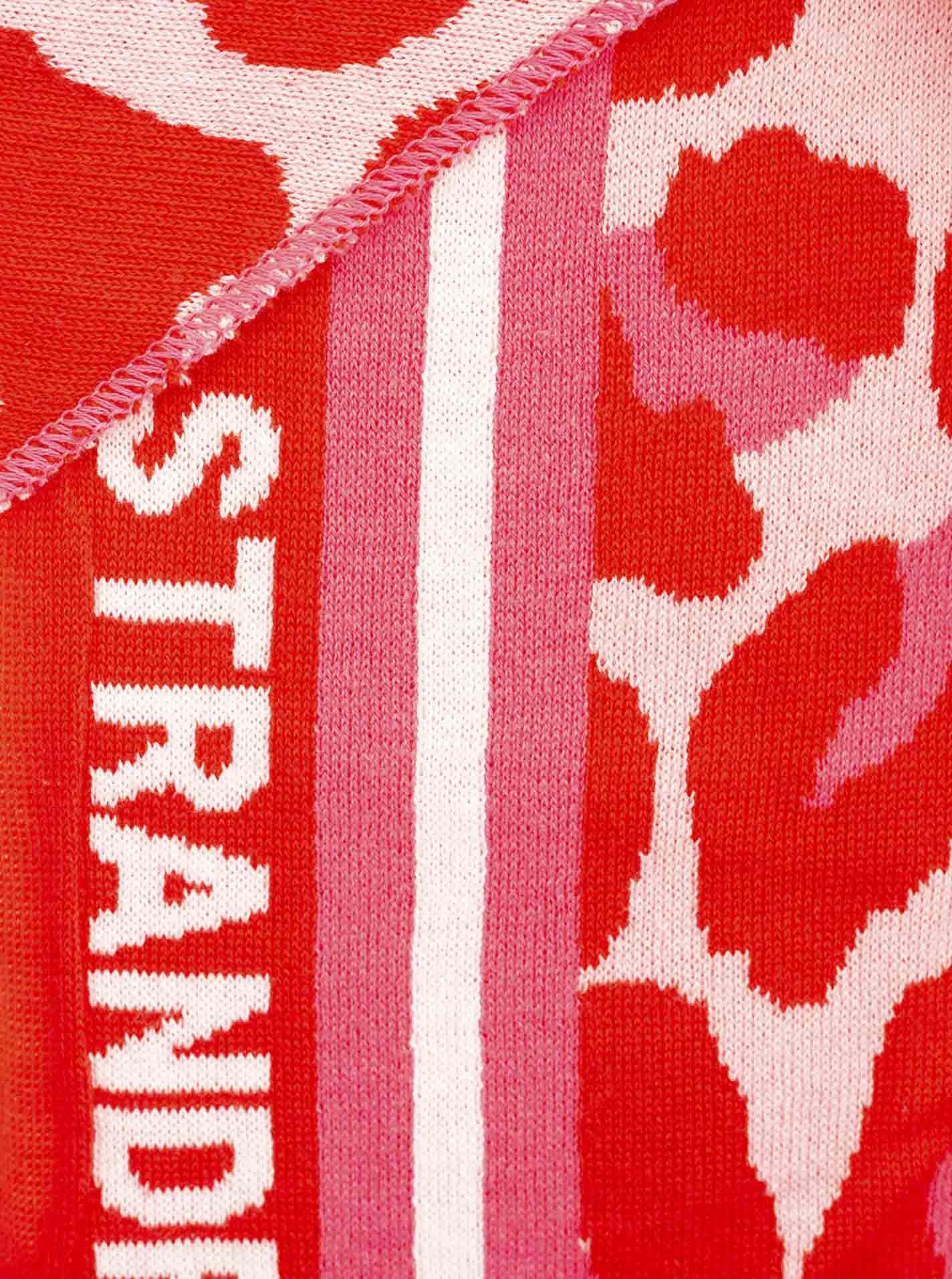 Zwillingsherz - Dreieckstuch "Strandpink Leo Leopard " Baumwolle - Rot