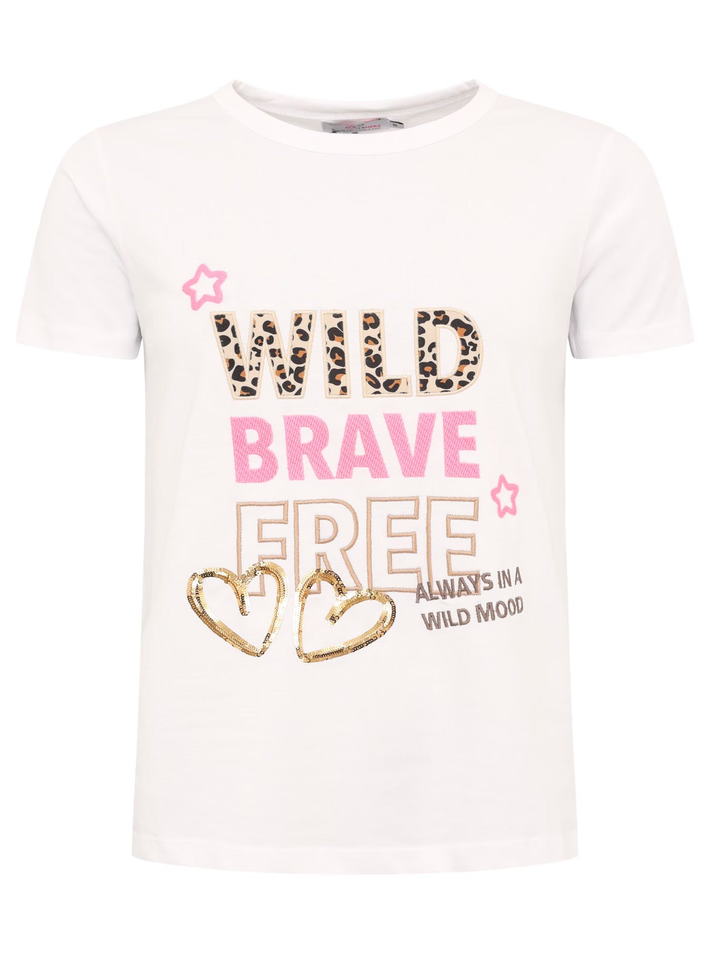 Zwillingsherz - T-Shirt „Wild & brave“ - Weiß