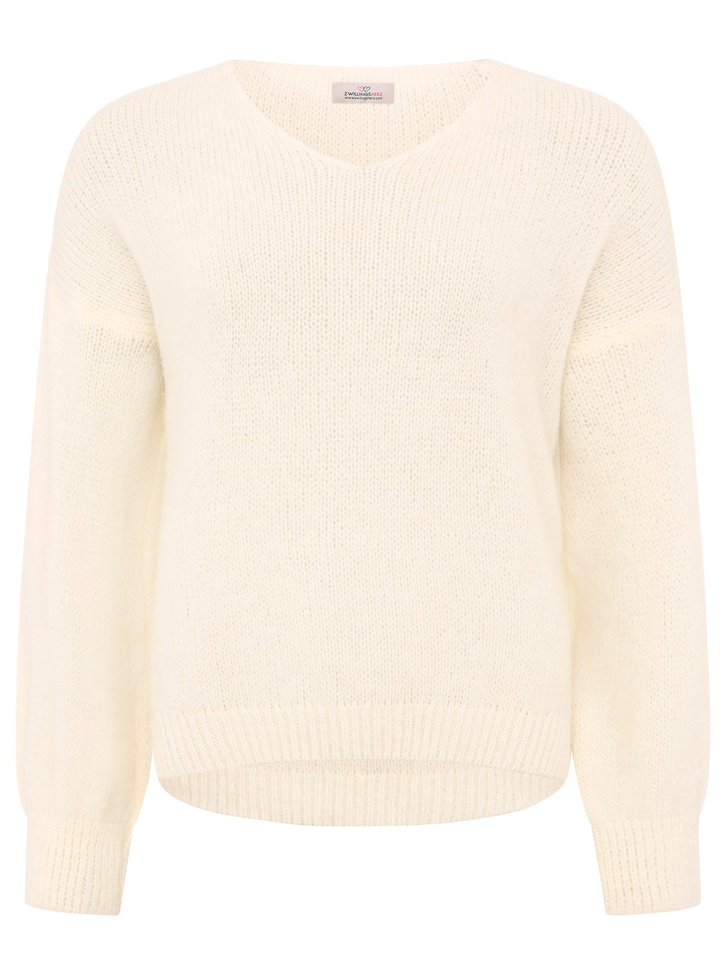 Zwillingsherz - Kuschel Alpaka Pullover Creme