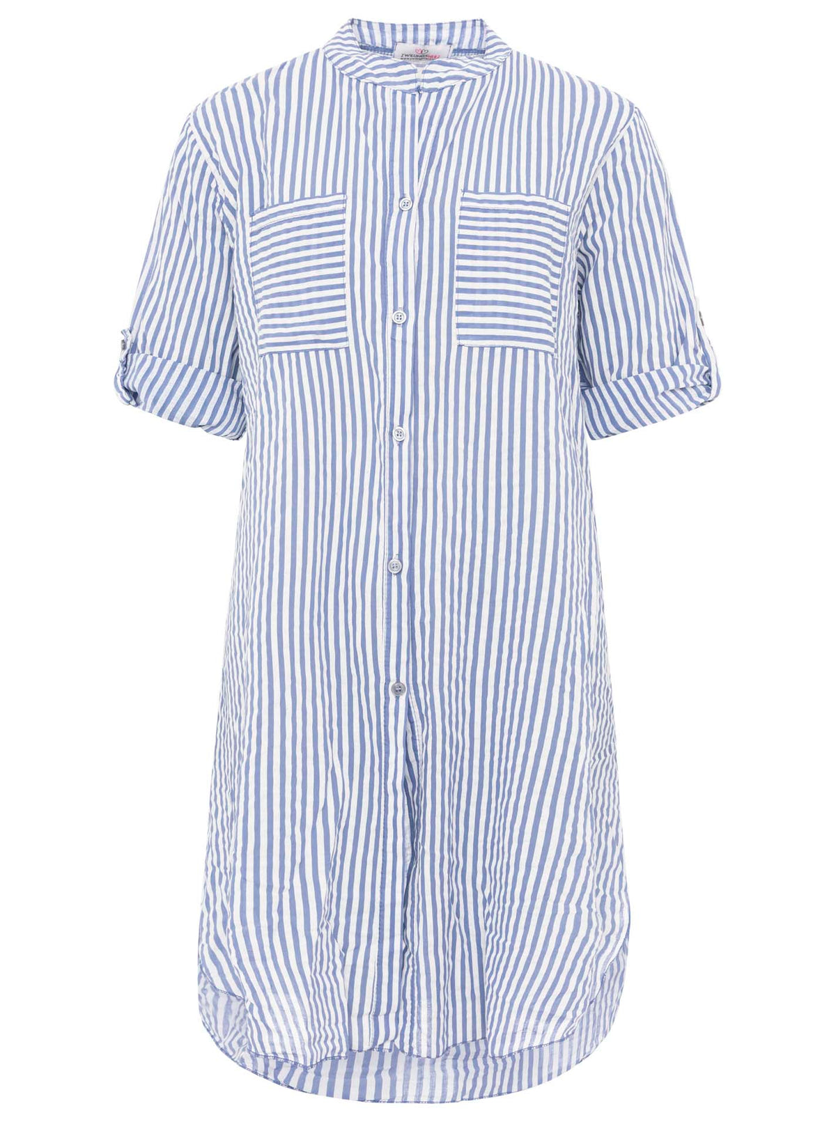 Zwillingsherz - Longbluse Kida (Streifen) - Jeansblau