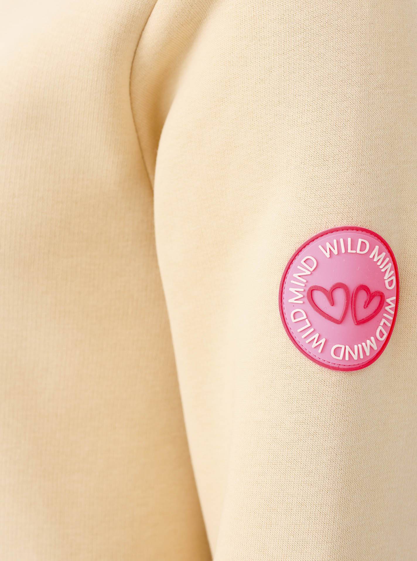 Zwillingsherz - Troyer Sweat Zipper "Leo Wild Vibes" - Beige