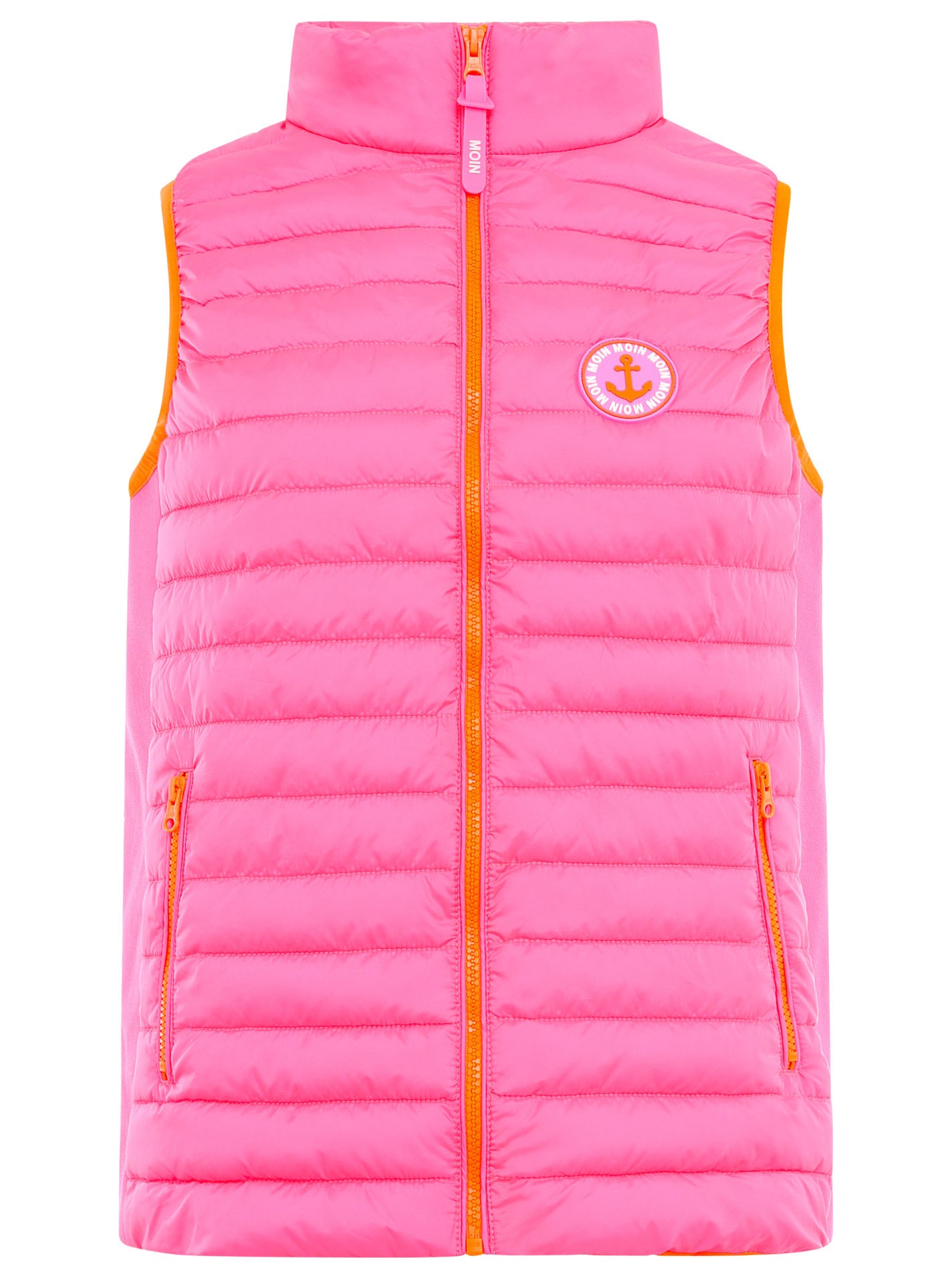 Zwillingsherz - Steppweste Kurz Moin - Pink/Orange