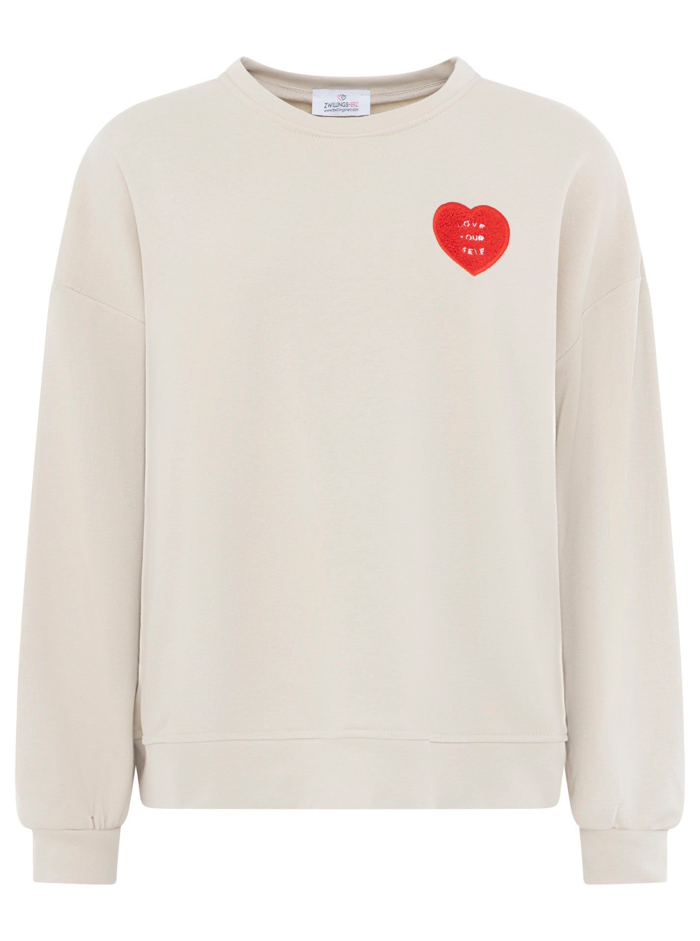 Zwillingsherz - Sweatshirt Love yourself Herz - Beige