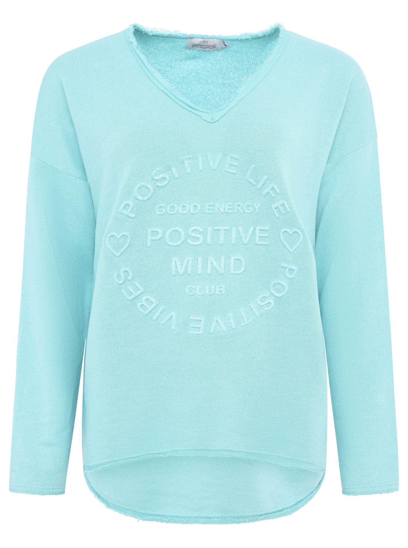 Zwillingsherz - Sweatshirt "Positive Mind" - Türkis (NEU)