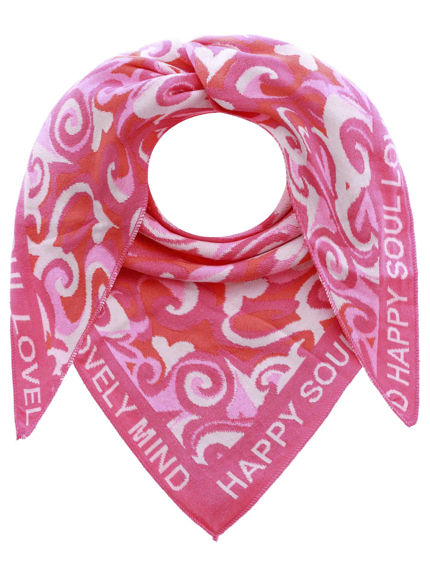 Zwillingsherz - Dreieckstuch "Happy Soul" Baumwolle - Pink