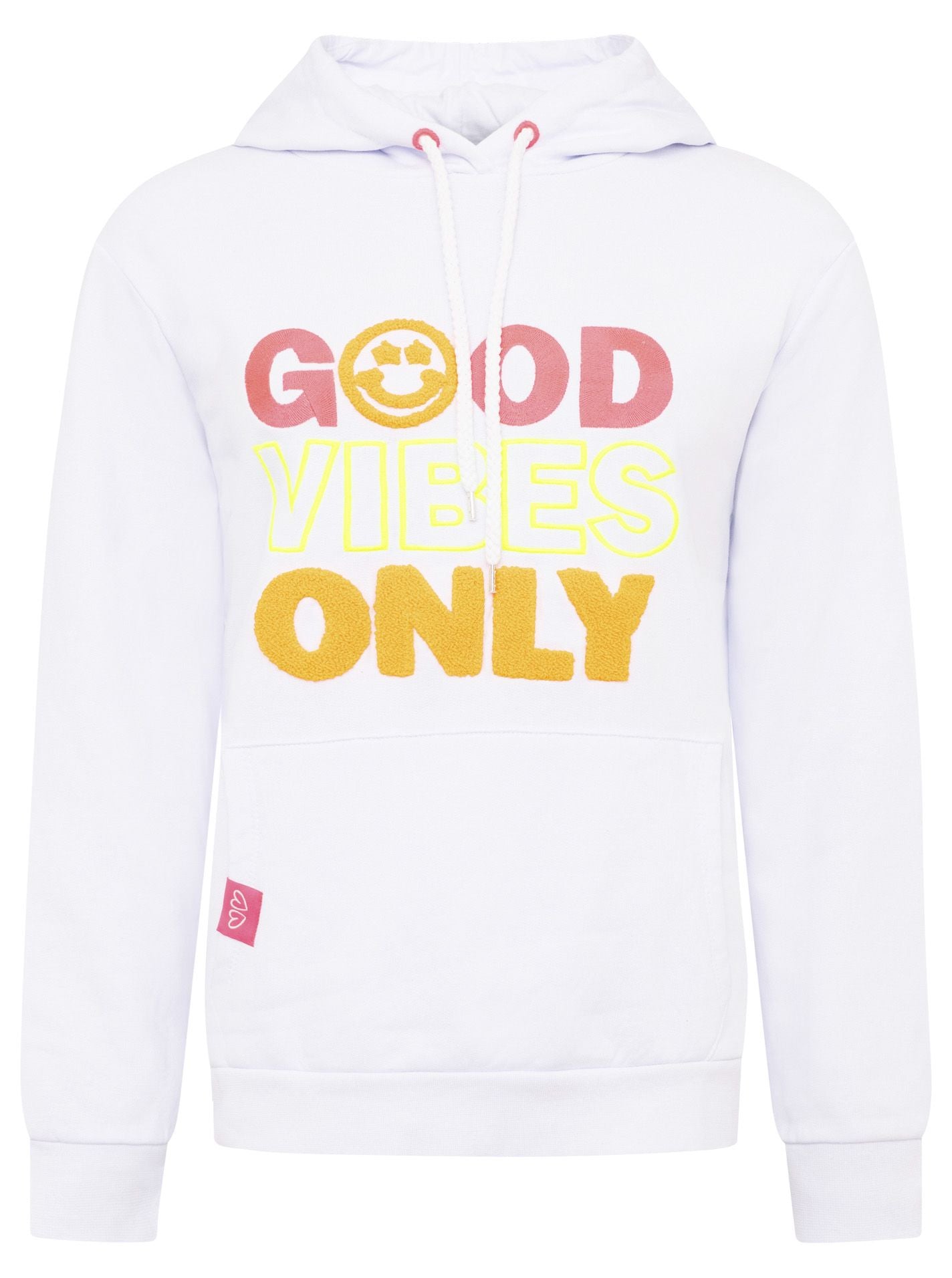 Zwillingsherz - Hoodie "Good Vibes Only" - Weiß