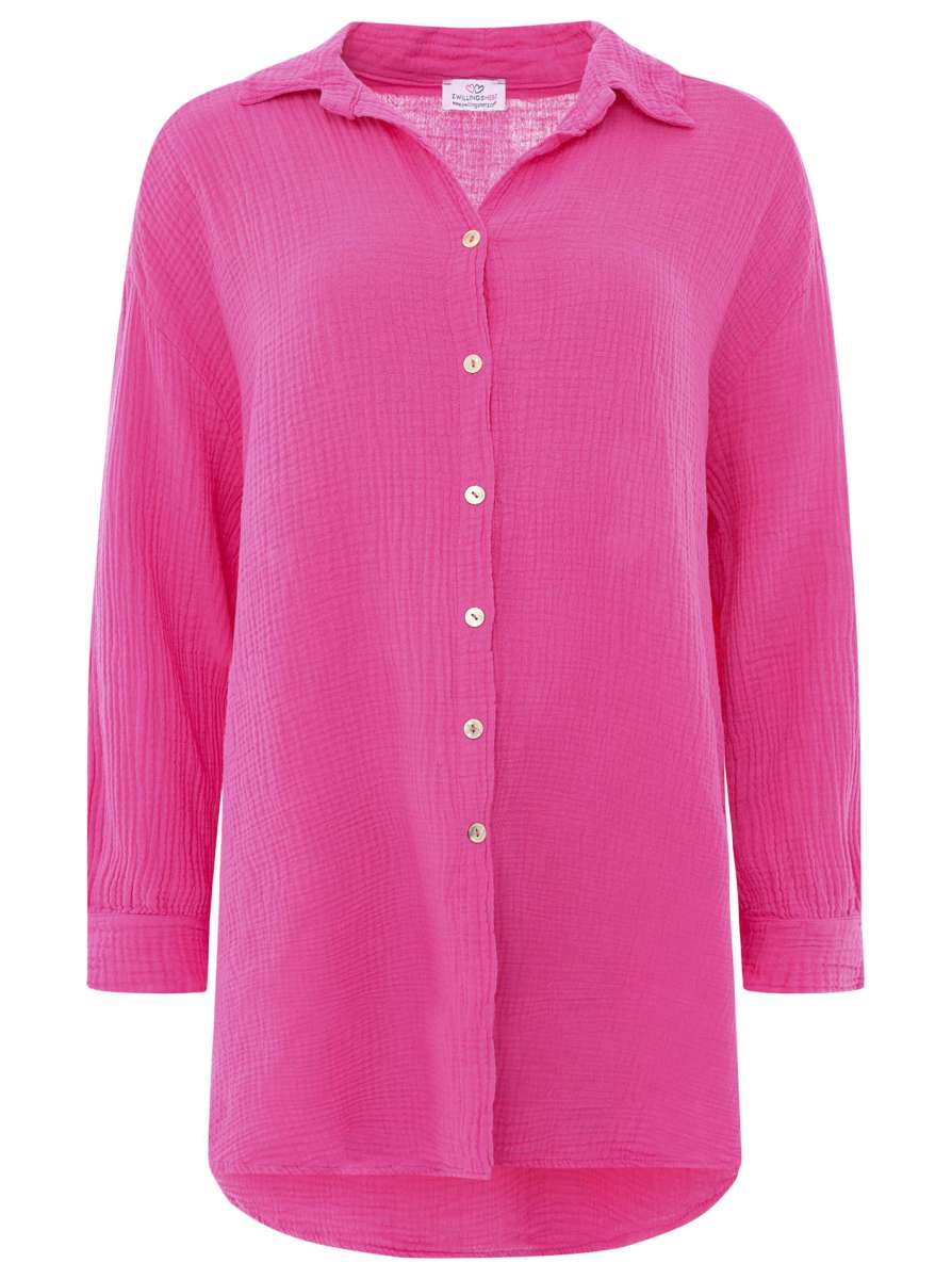 Zwillingsherz Musselin Bluse Rebecca - Pink