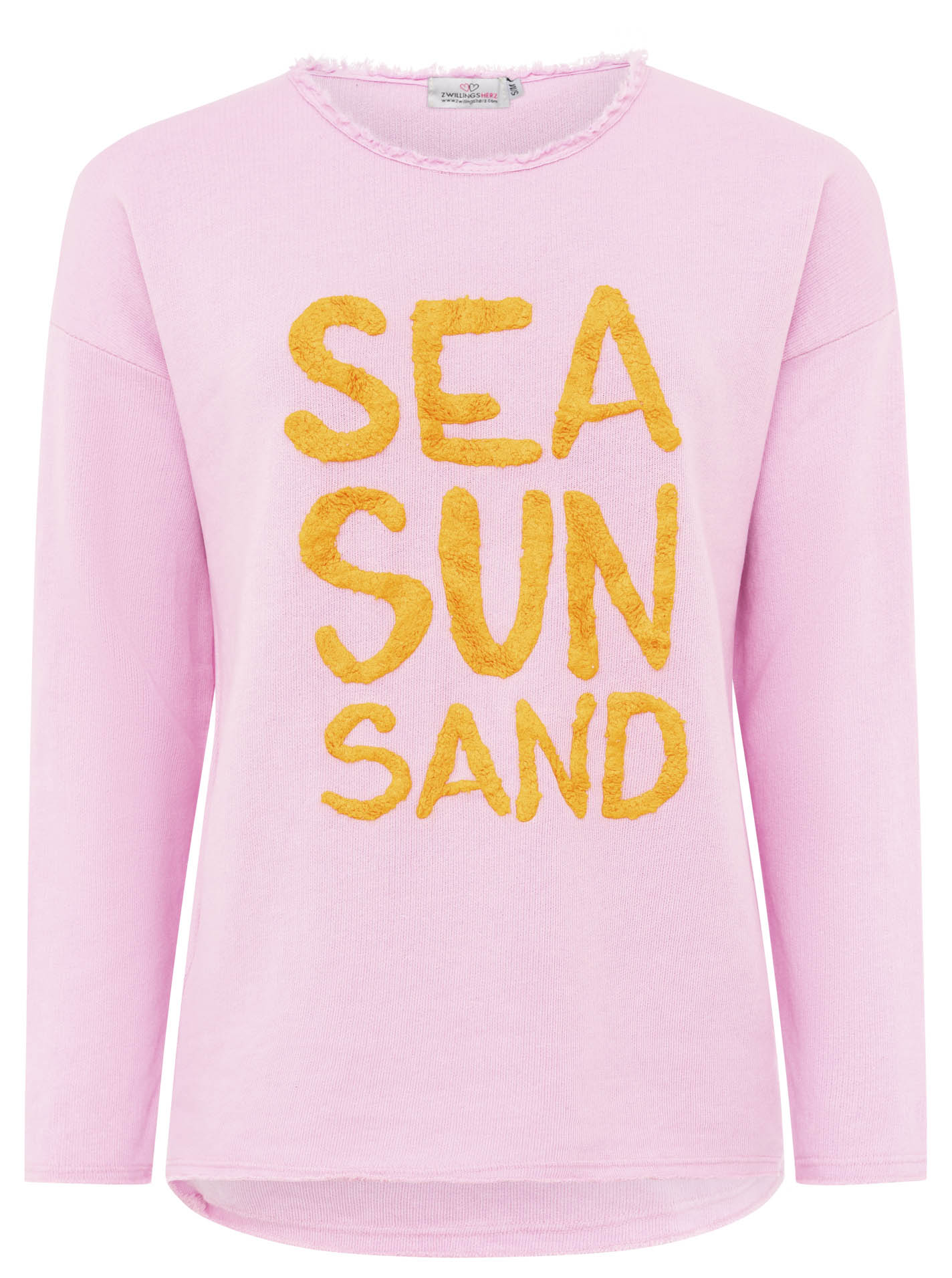 Zwillingsherz - Sweatshirt "Sea Sun Sand" - Pink/Orange
