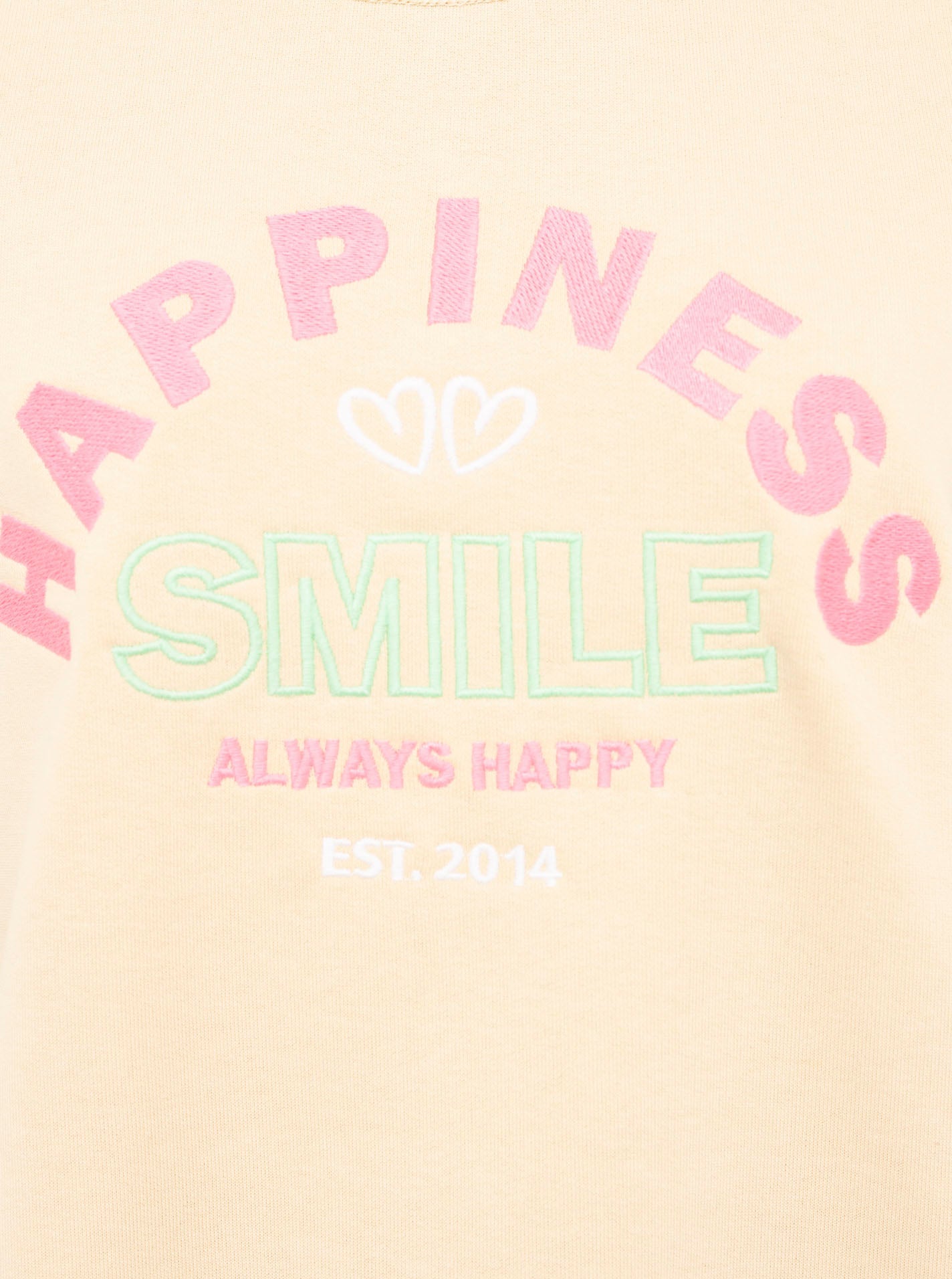 Zwillingsherz - Sweatshirt 3/4 Arm "Smile Happiness " - Beige