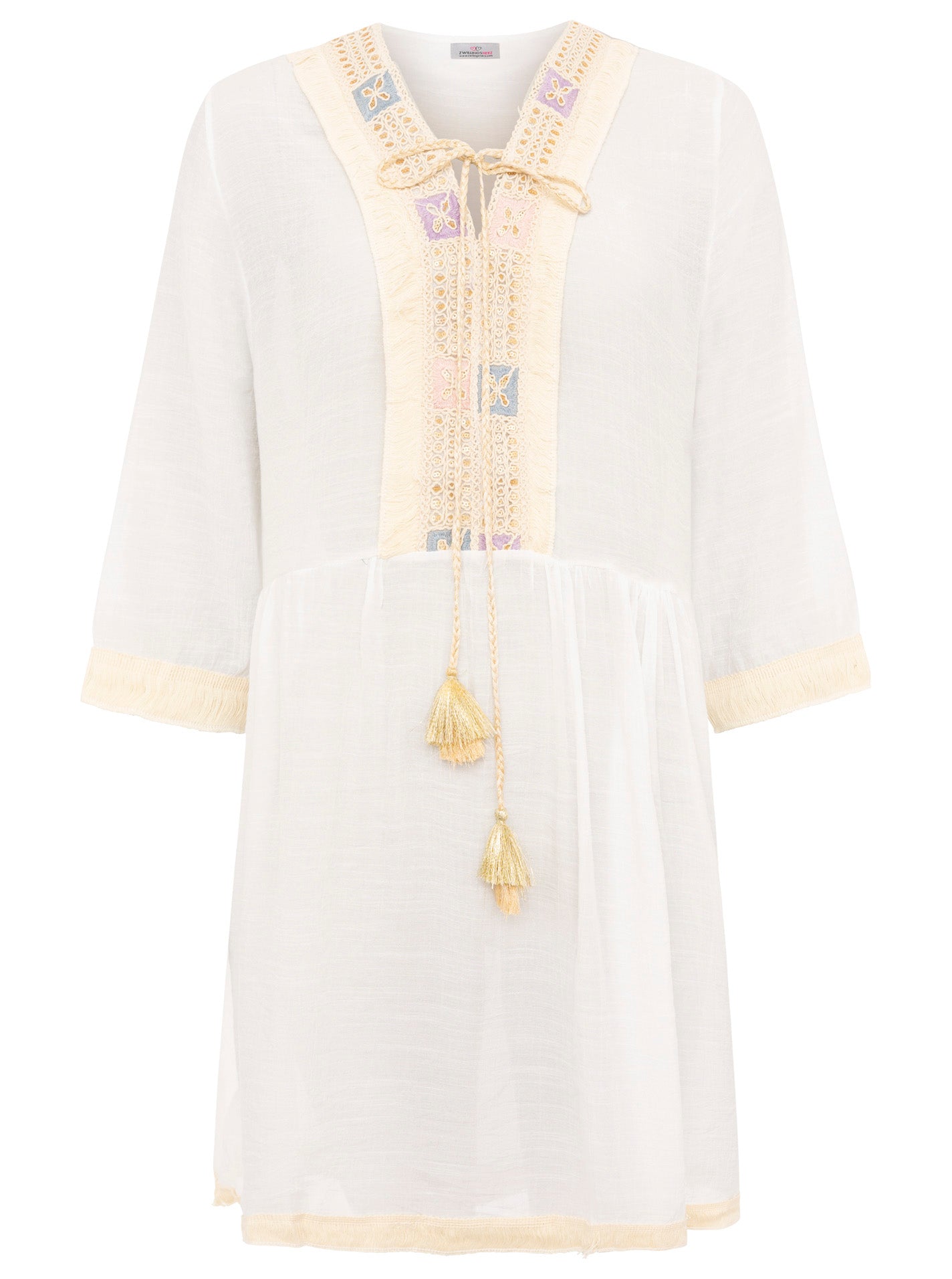 Zwillingsherz - Boho Kleid Summer - Weiß