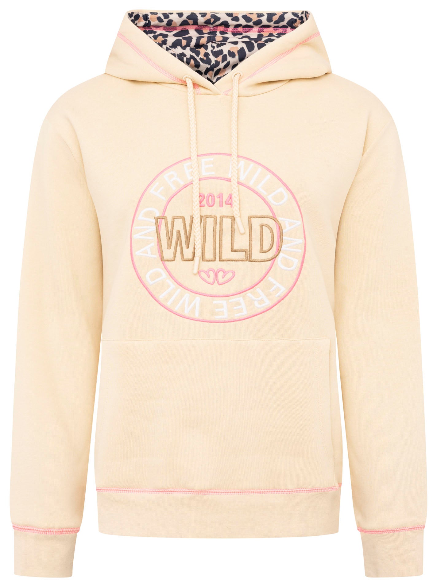 Zwillingsherz - Hoodie "Free and Wild" - Beige