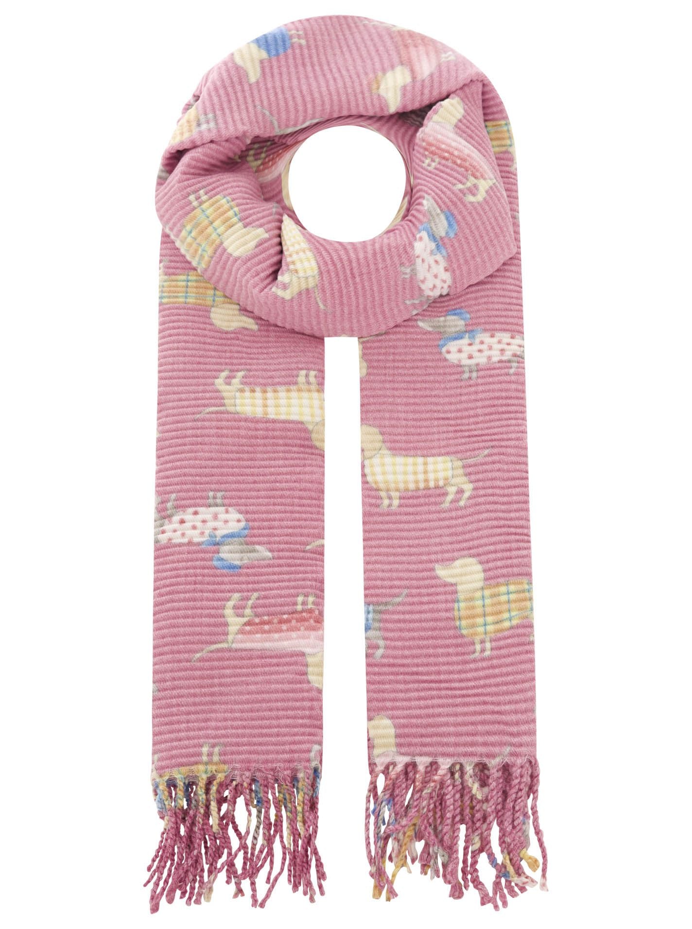 Zwillingsherz - Schal Dog Lover Dackel - Rosa