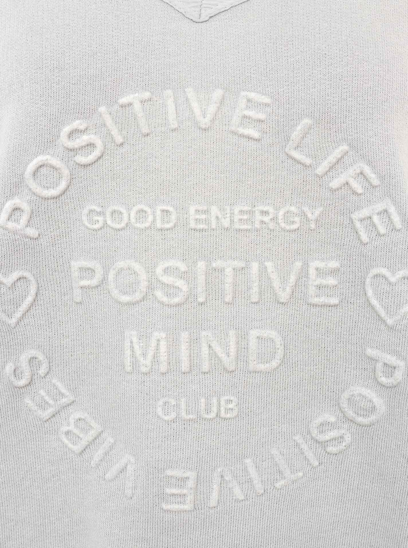 Zwillingsherz - Sweatshirt "Positive Mind" - Hellgrau