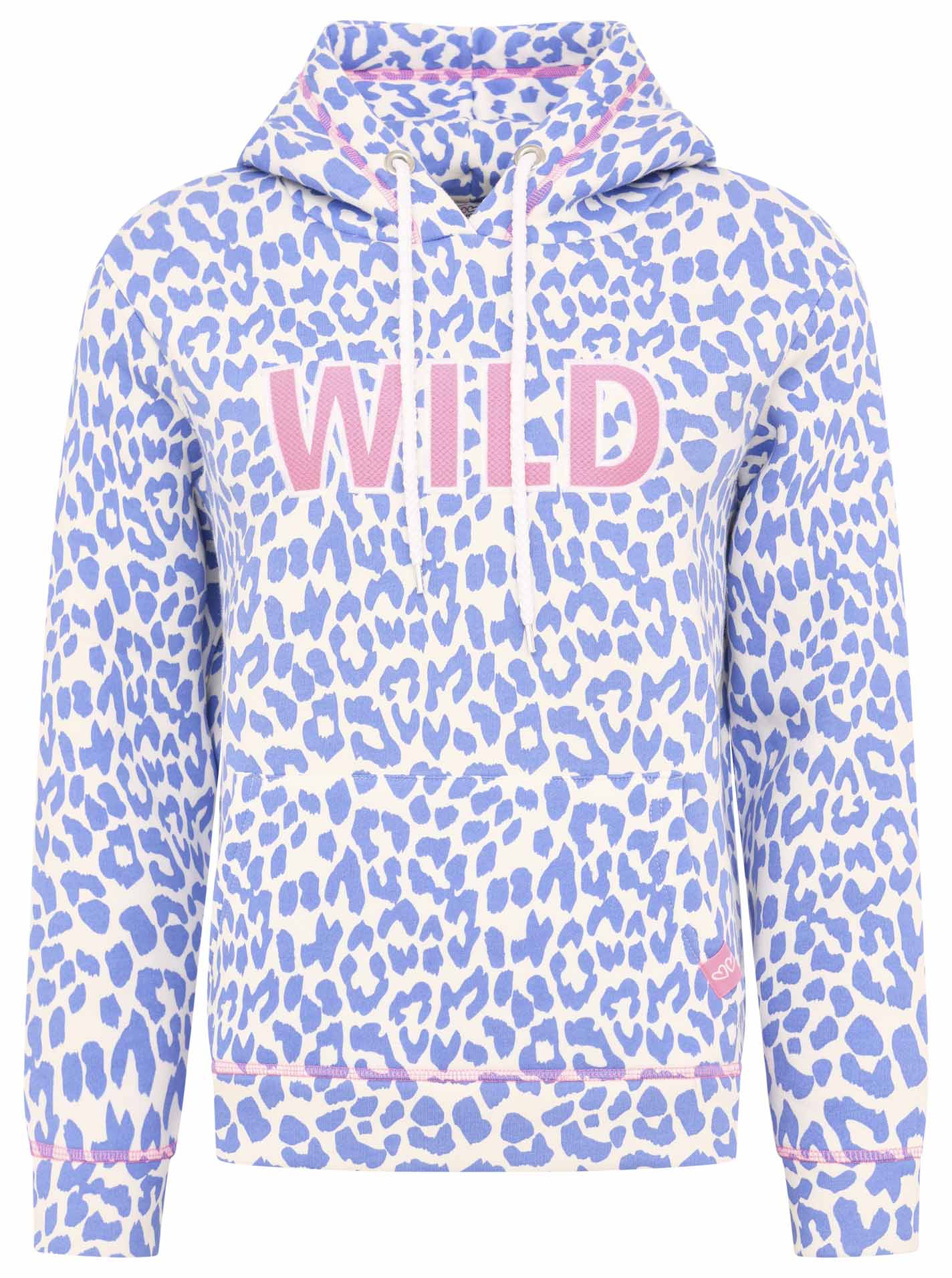 ZWILLINGSHERZ - HOODIE "Leo Wild Pastell" - Blau/Pink